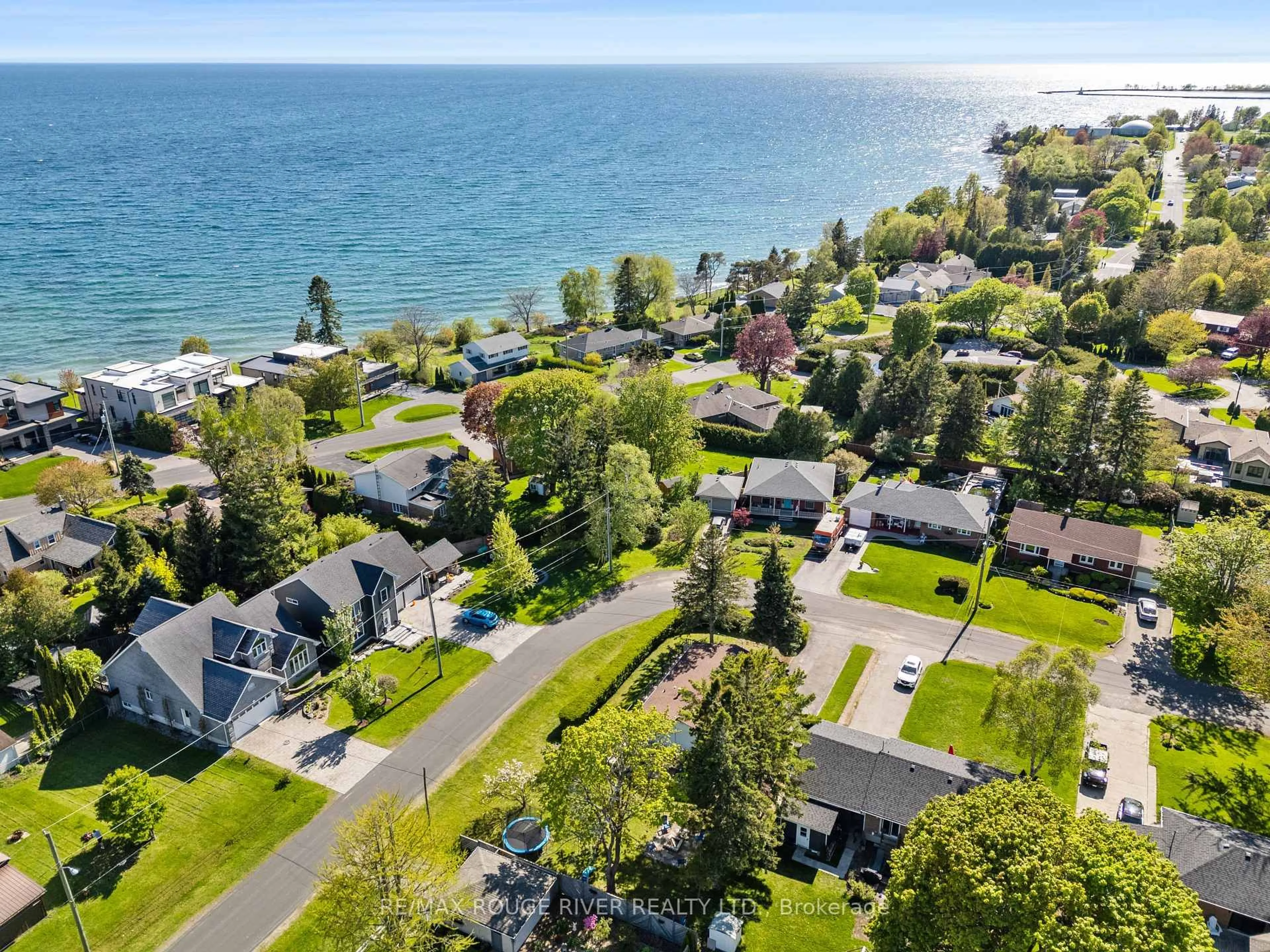 A pic from outside/outdoor area/front of a property/back of a property/a pic from drone, water/lake/river/ocean view for 2 Gardiner Cres, Cobourg Ontario K9A 1W6