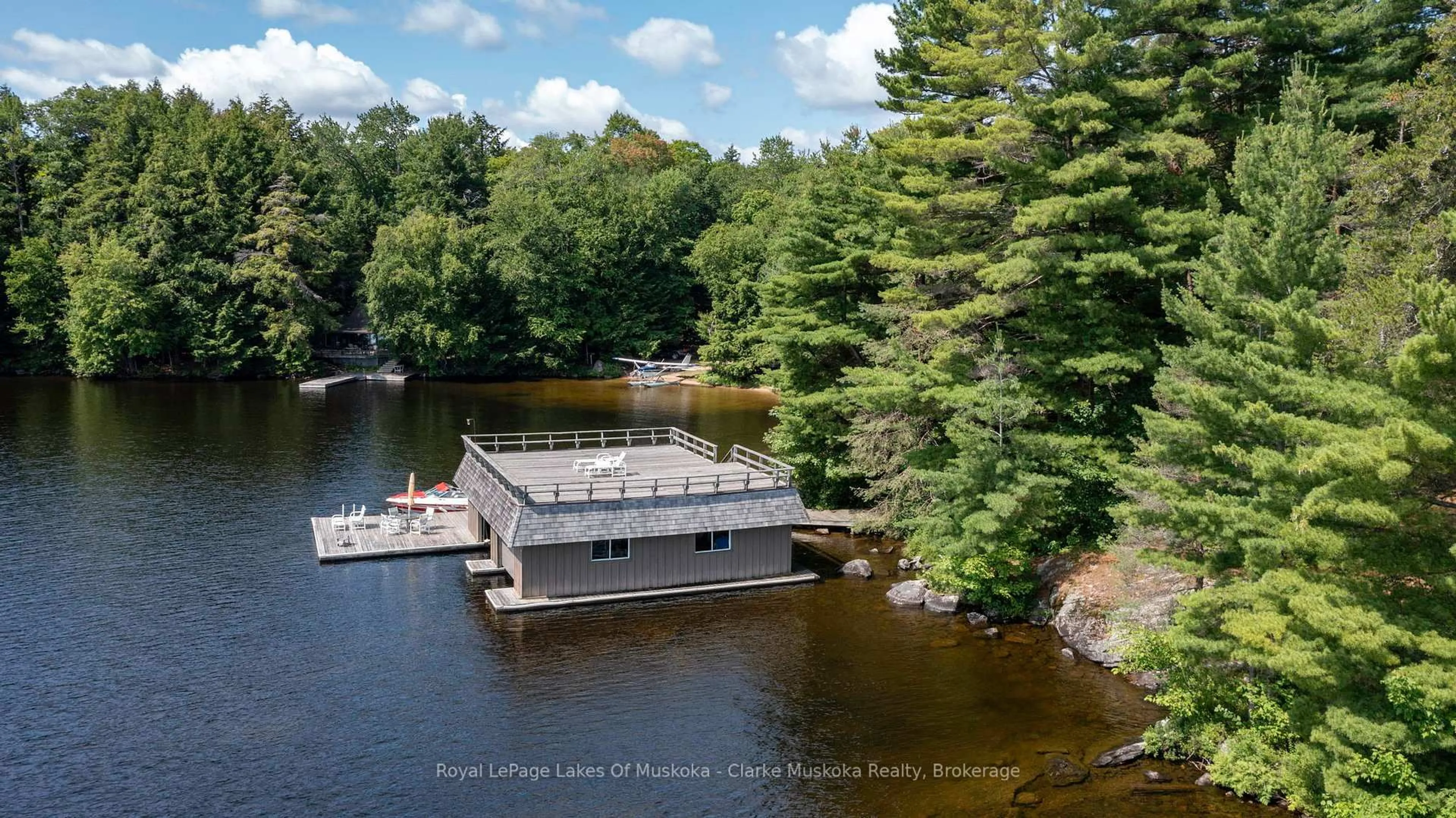 A pic from outside/outdoor area/front of a property/back of a property/a pic from drone, water/lake/river/ocean view for 1223 INNISFREE RD LOT 4/5 N/A, Muskoka Lakes Ontario P0B 1J0