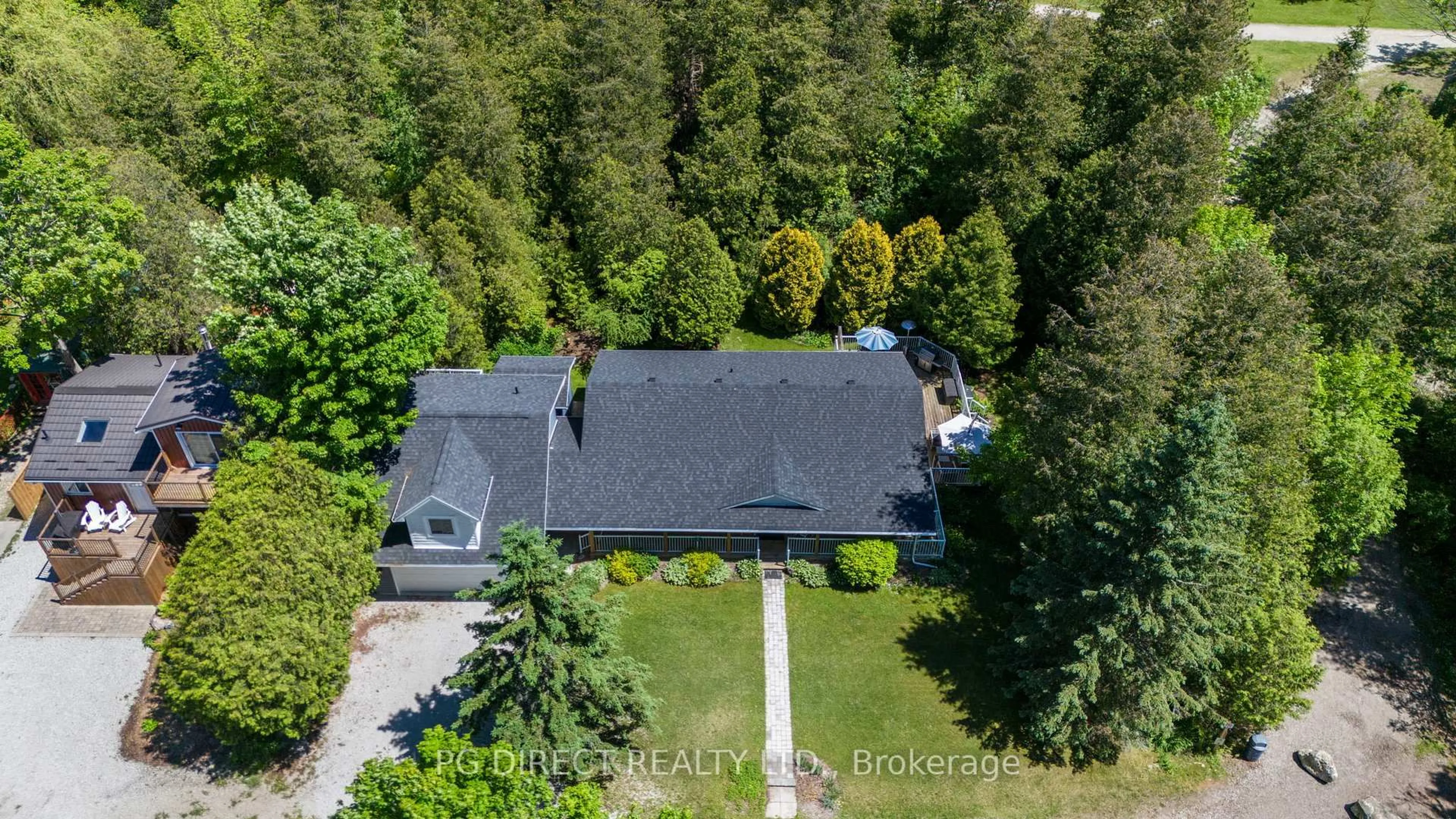 A pic from outside/outdoor area/front of a property/back of a property/a pic from drone, street for 10 Mitchell Lane, Saugeen Shores Ontario N0H 2C1