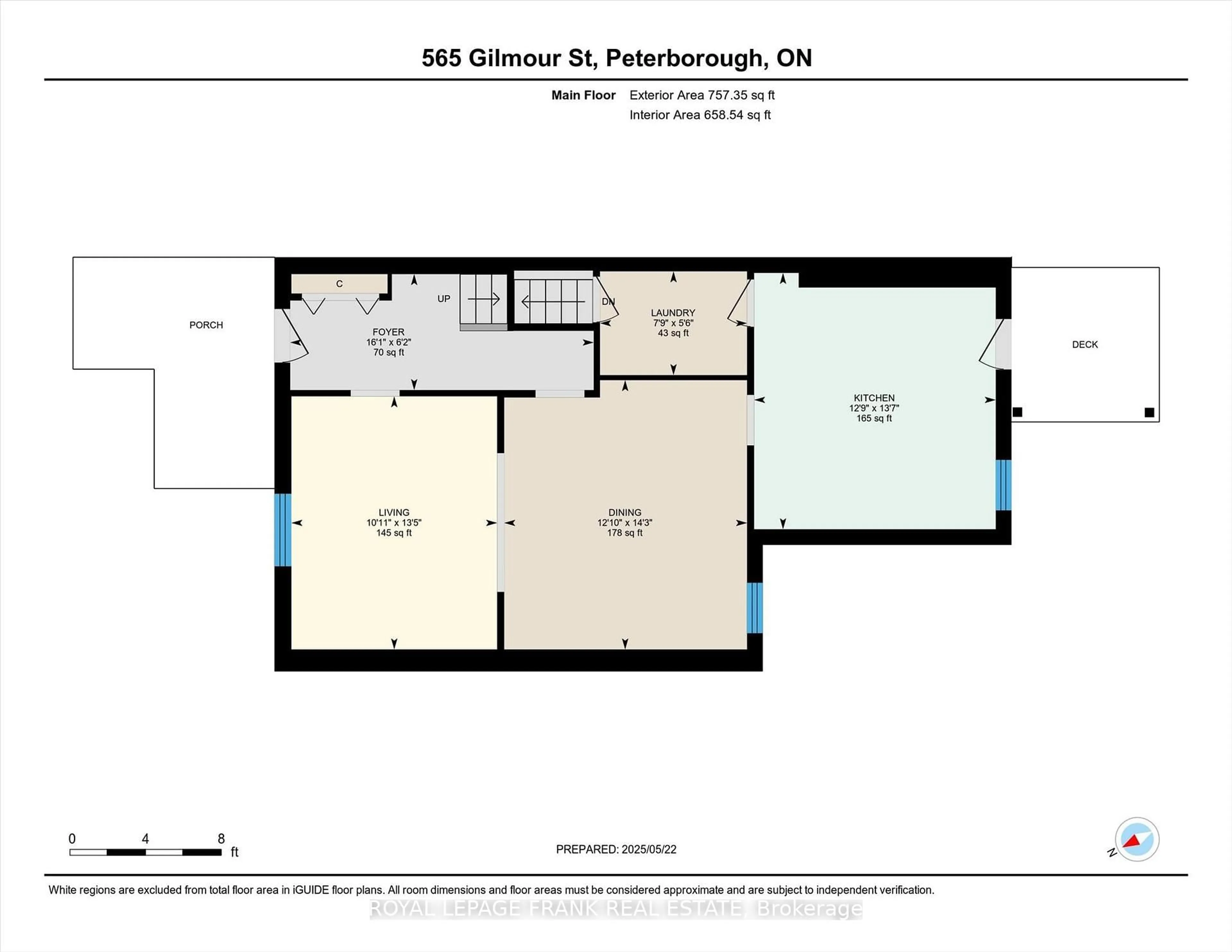 Floor plan for 565 Gilmour St, Peterborough Central Ontario K9H 2K3