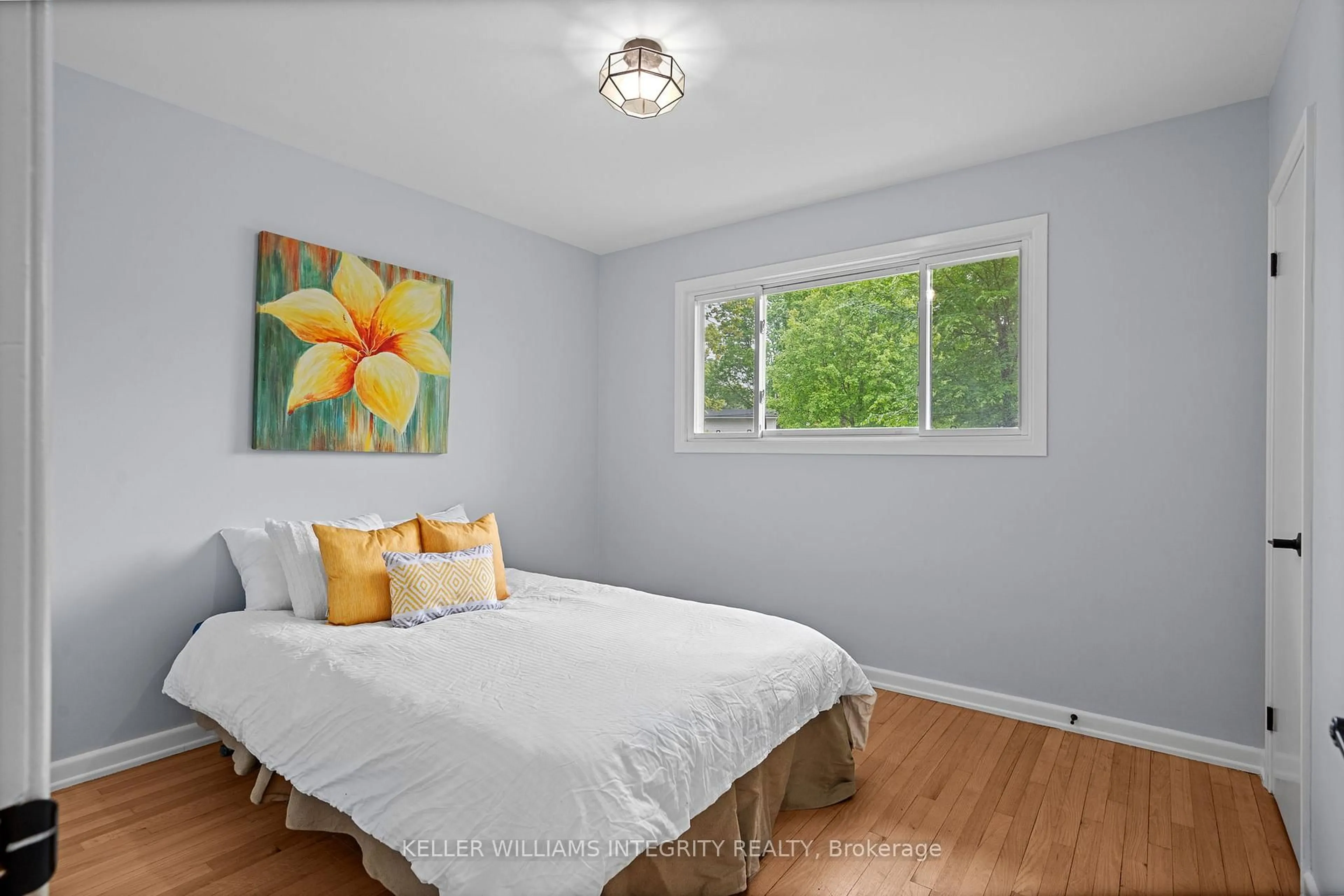Bedroom with bed, wood/laminate floor for 1116 Cline Cres, Ottawa Ontario K2C 2P2