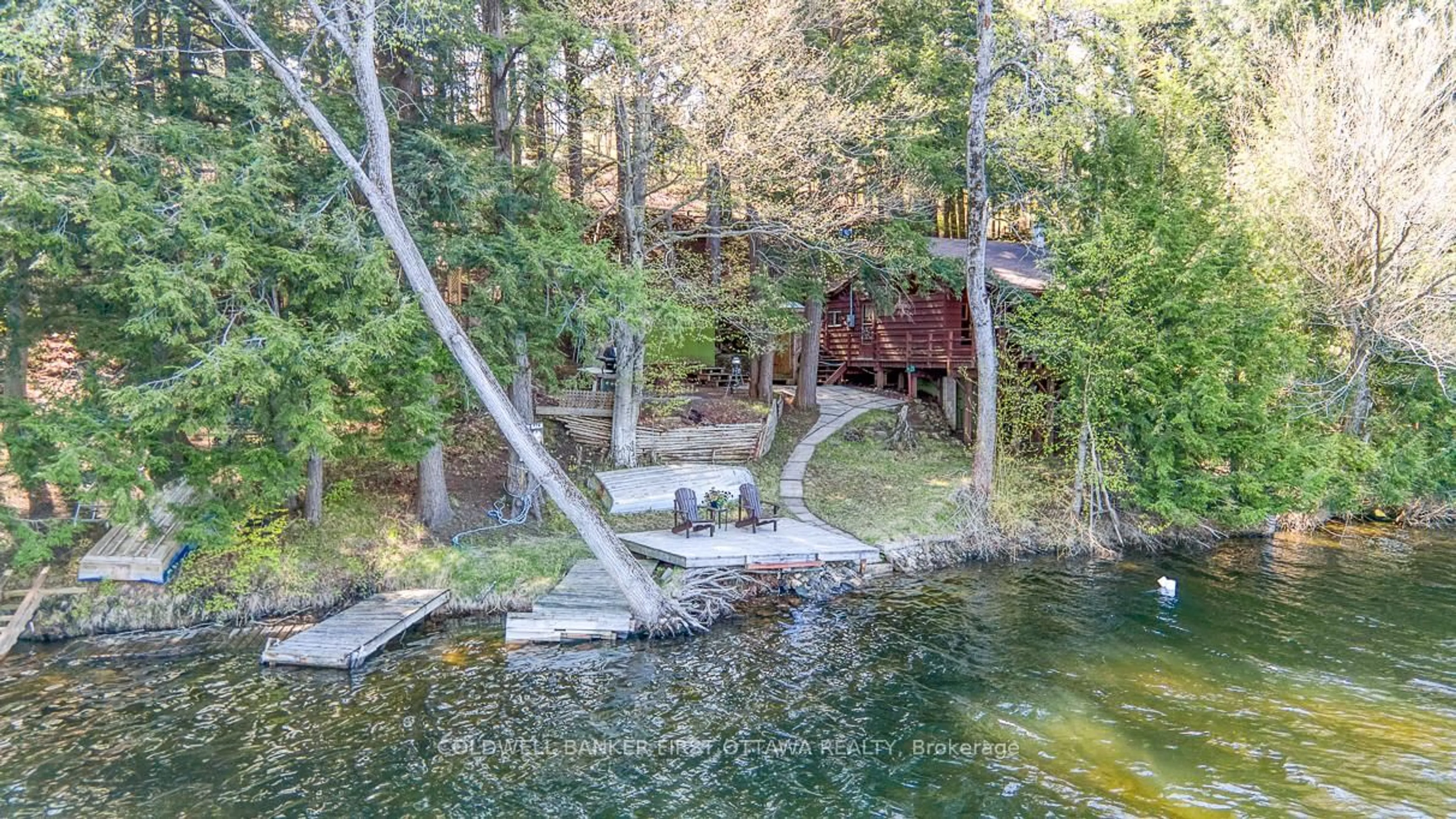 A pic from outside/outdoor area/front of a property/back of a property/a pic from drone, water/lake/river/ocean view for 3028 Crozier Rd, Westport Ontario K0G 1X0