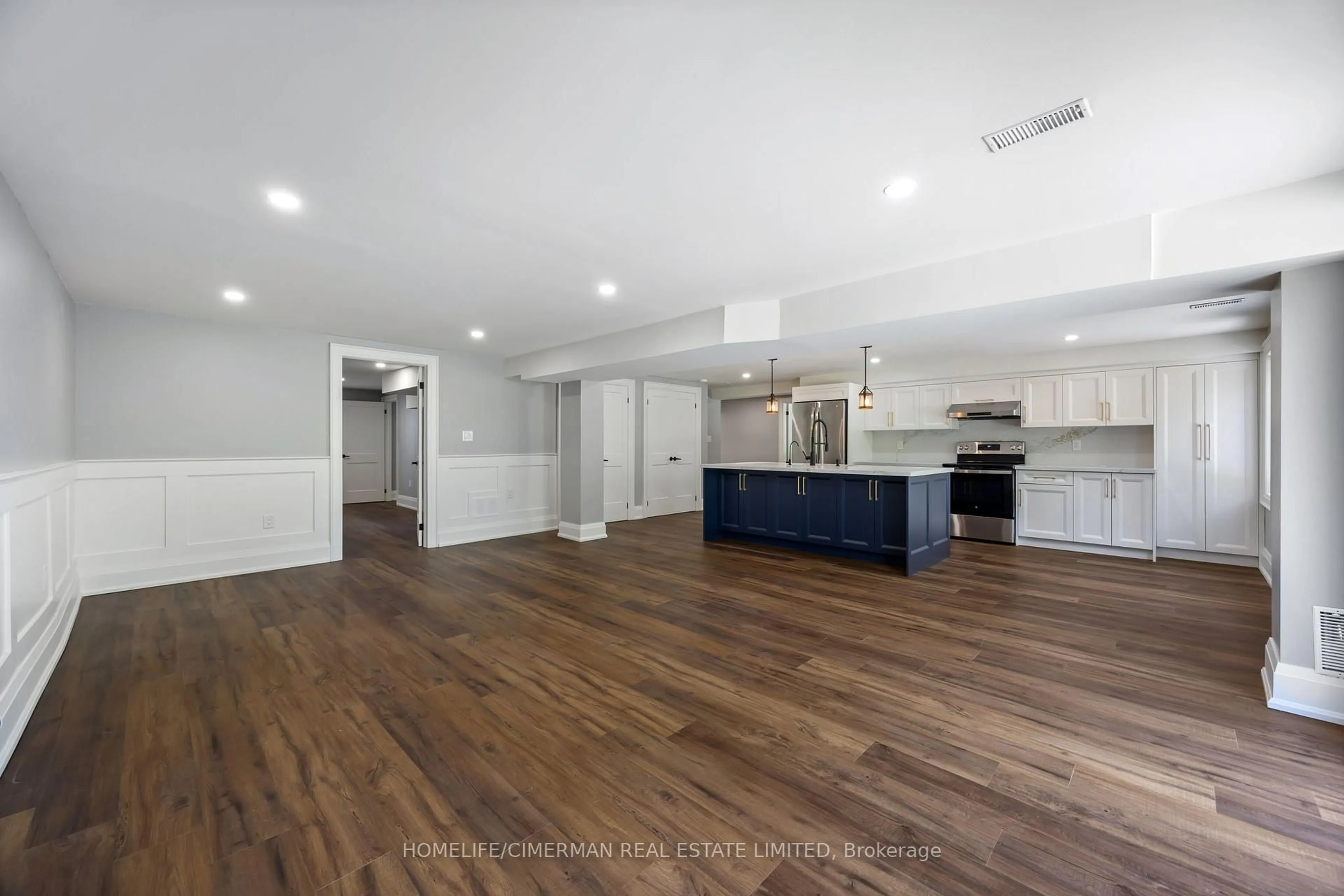 Open concept kitchen, wood/laminate floor for 242446 Concession 2-3 Rd, East Luther Grand Valley Ontario L0N 1G0