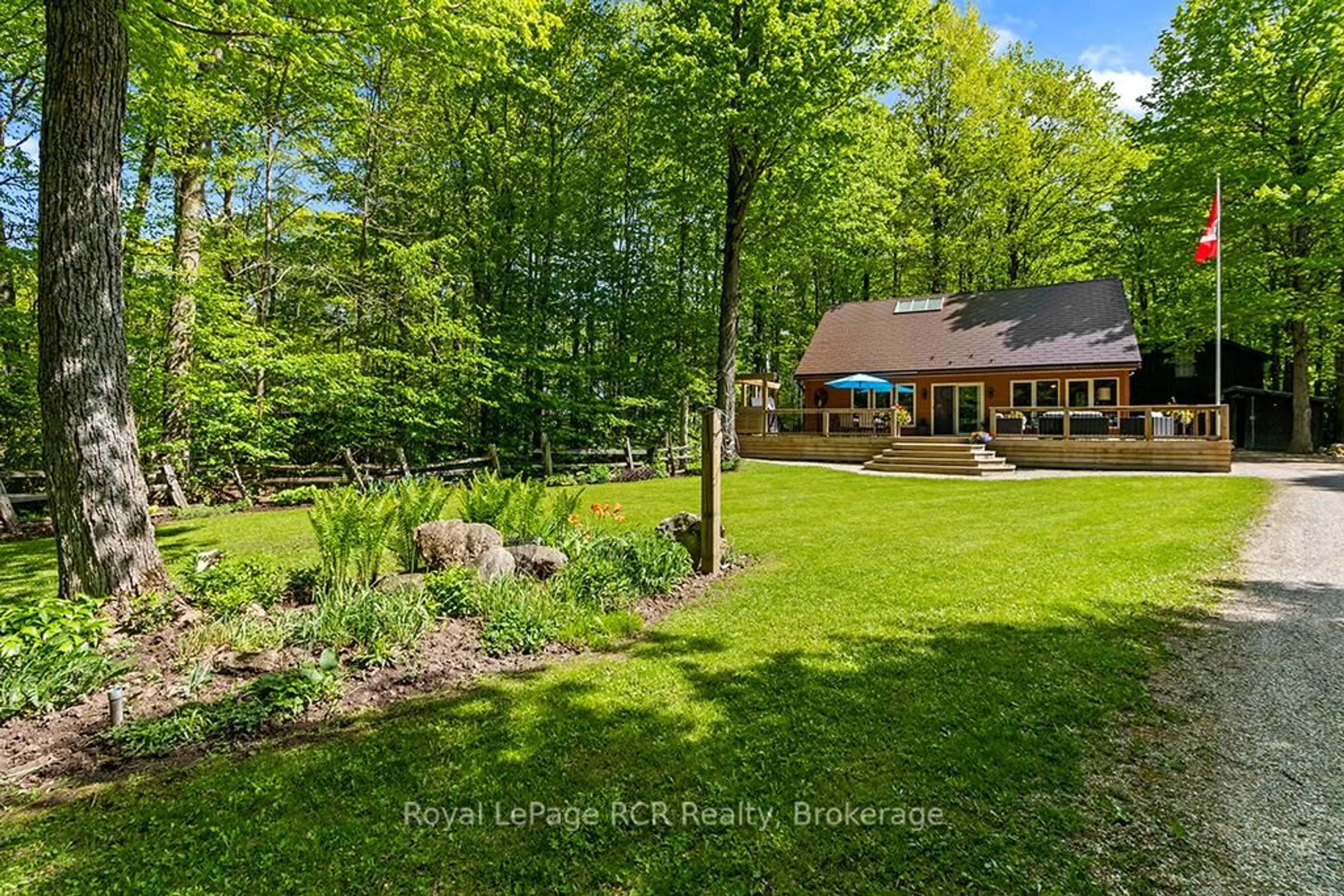 A pic from outside/outdoor area/front of a property/back of a property/a pic from drone, forest/trees view for 234 Napoleon St, Grey Highlands Ontario N0C 1E0