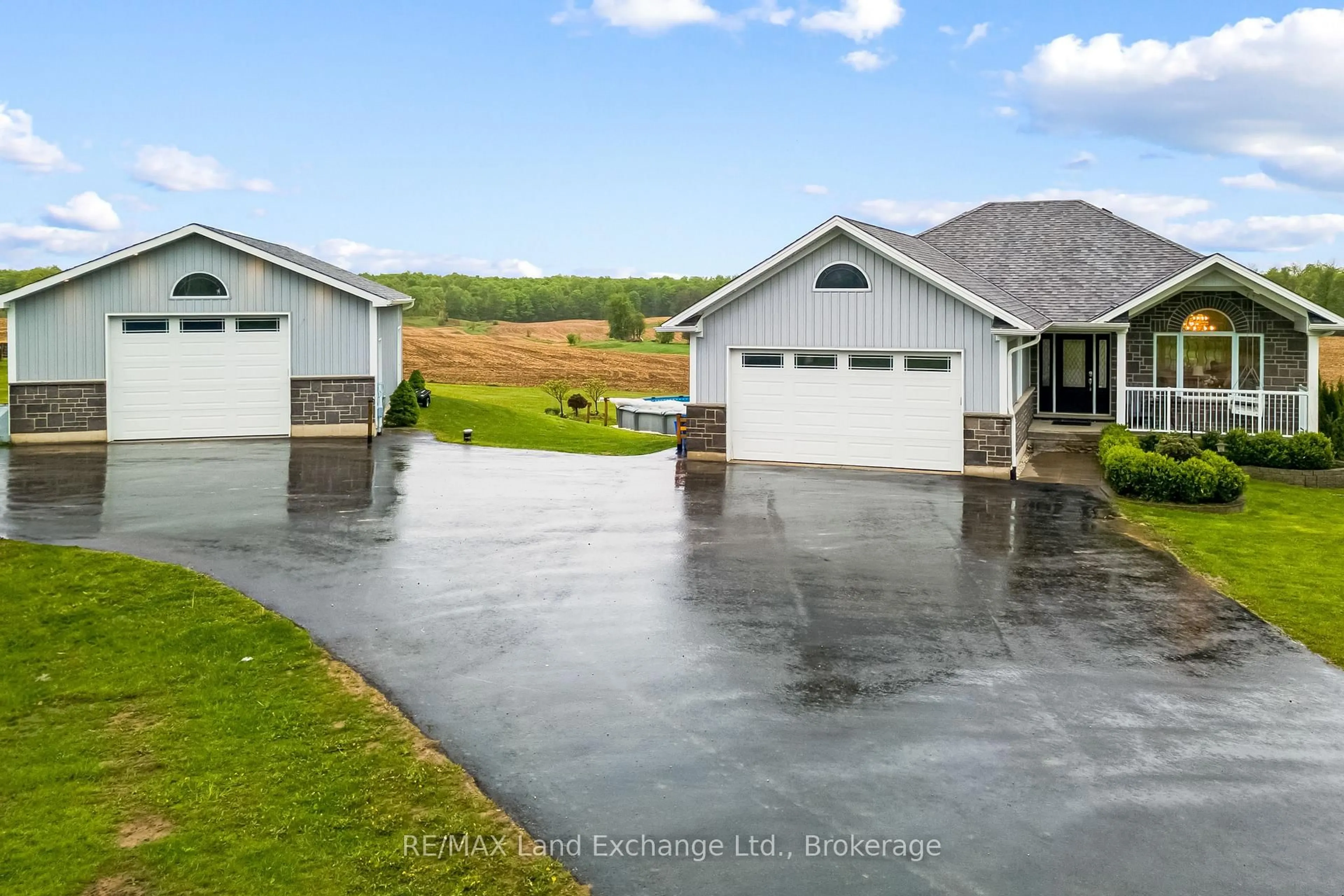 A pic from outside/outdoor area/front of a property/back of a property/a pic from drone, water/lake/river/ocean view for 343850 North Line, West Grey Ontario N0C 1K0