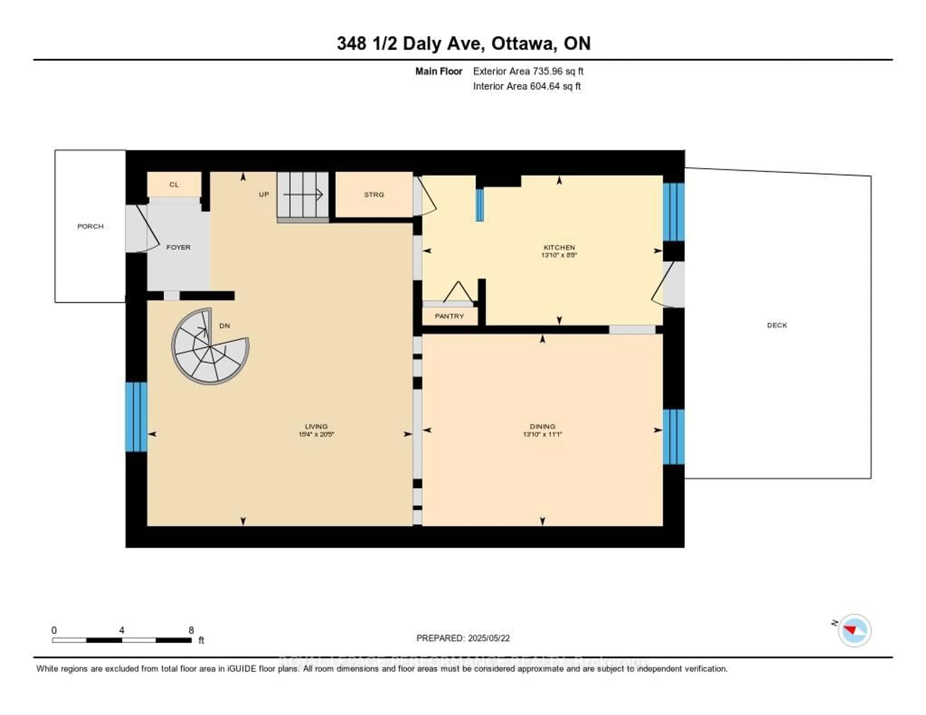 Floor plan for 348 1/2 Daly Ave, Ottawa Ontario K1N 6G6