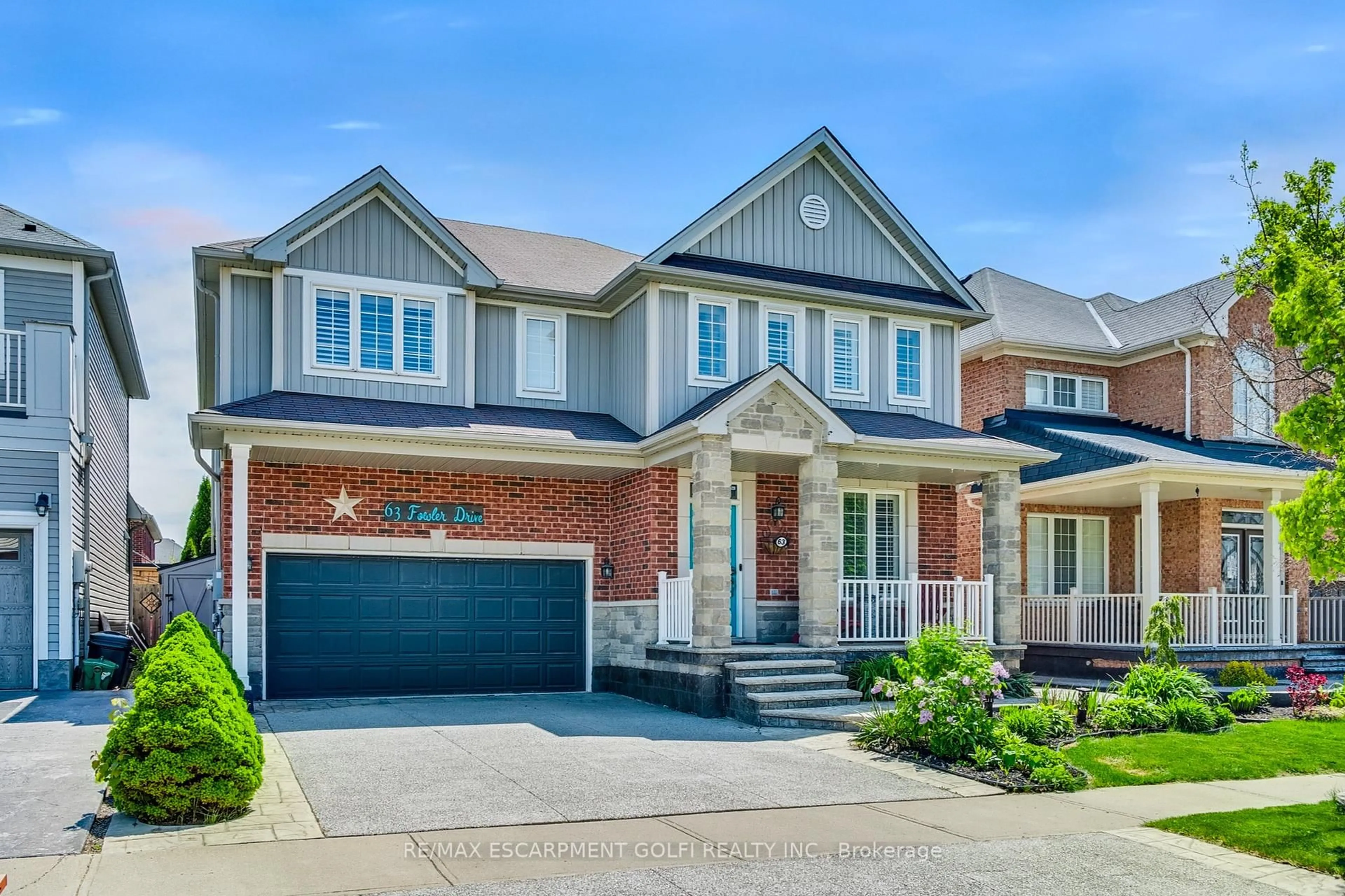 Home with brick exterior material, street for 63 Fowler Dr, Hamilton Ontario L0R 1C0