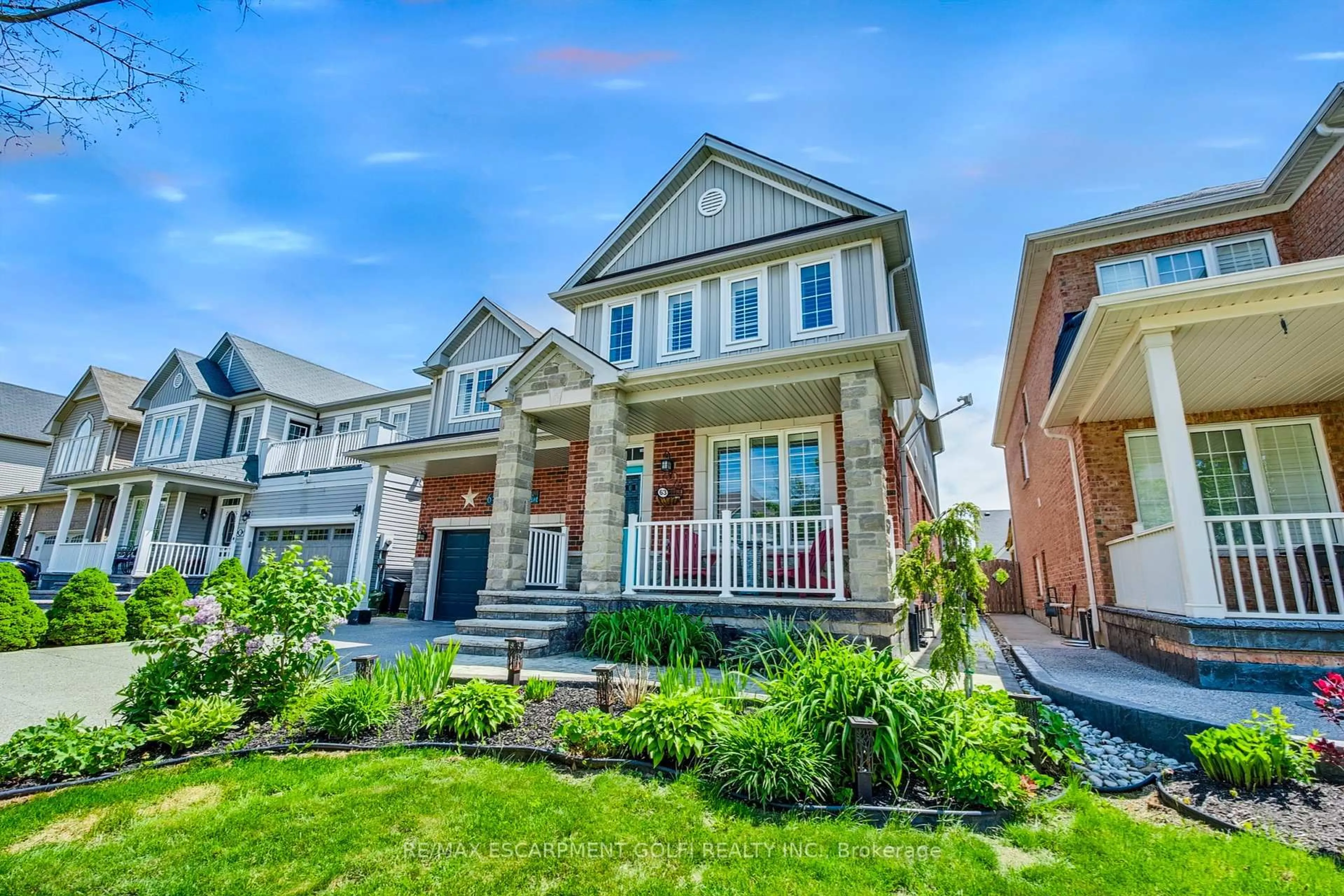 Home with brick exterior material, street for 63 Fowler Dr, Hamilton Ontario L0R 1C0