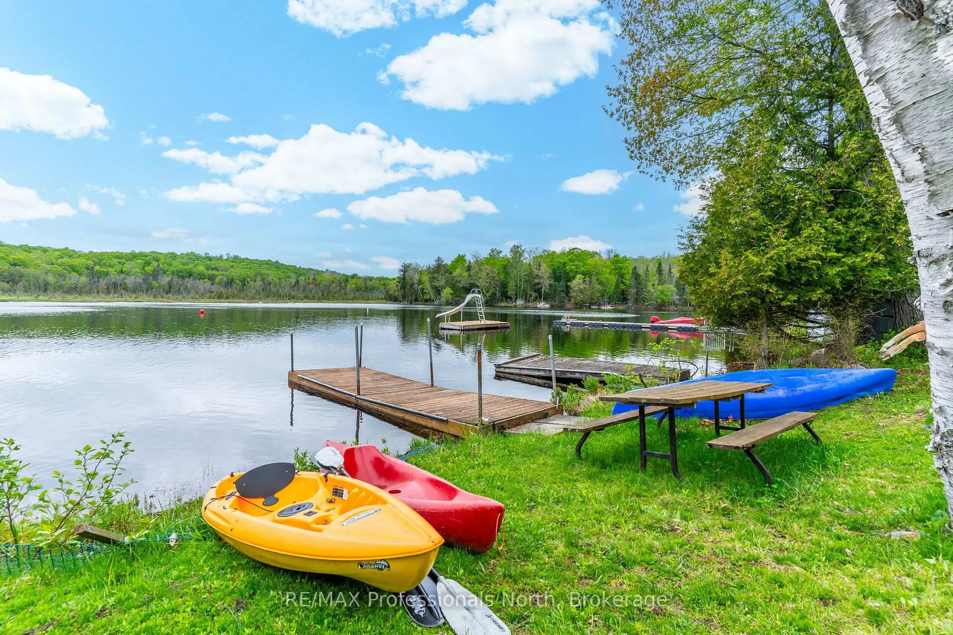 Patio, water/lake/river/ocean view for 3539 County Road 21 N/A, Minden Hills Ontario K0M 1S0
