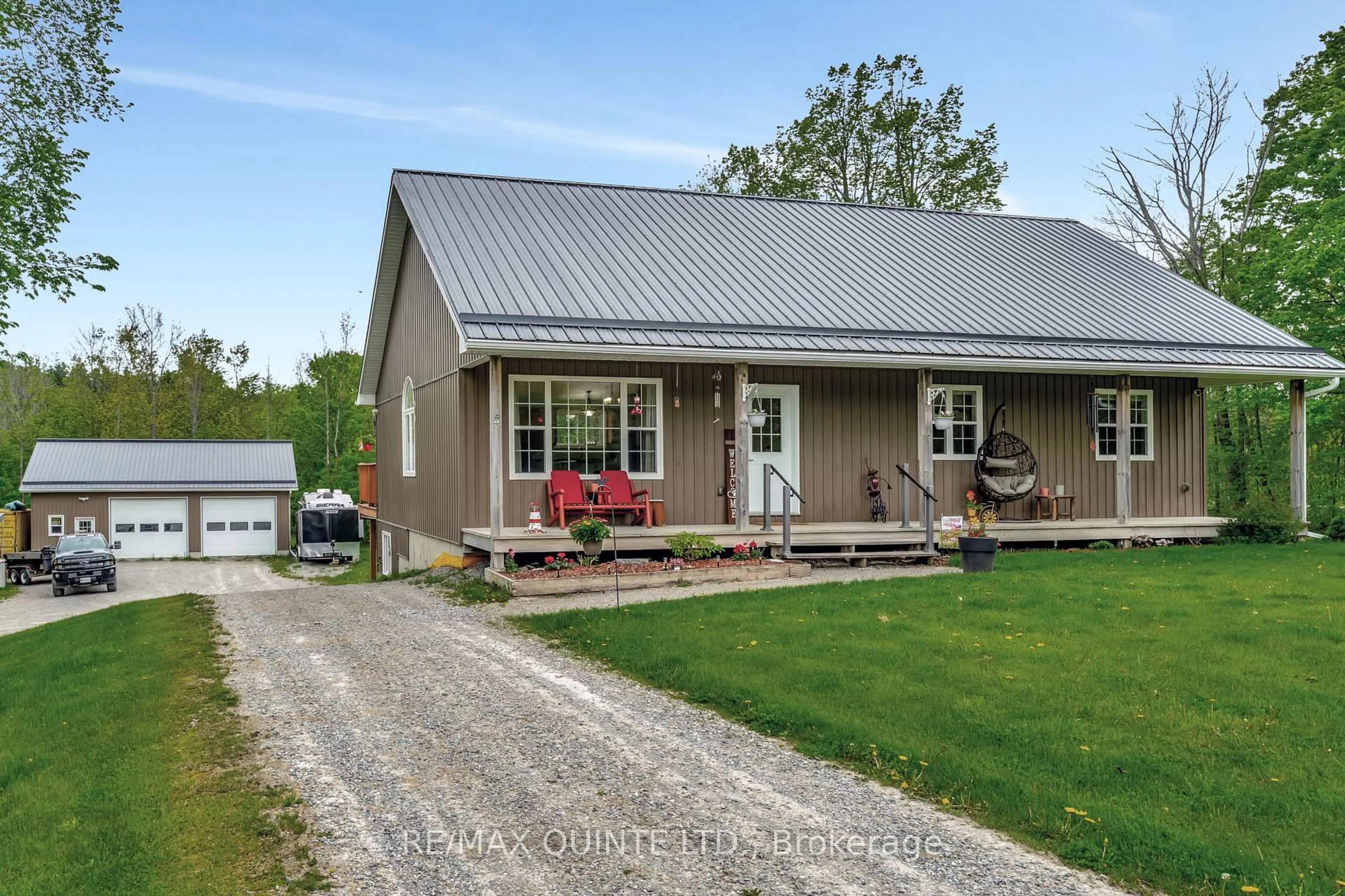 A pic from outside/outdoor area/front of a property/back of a property/a pic from drone, street for 940 County Road 13 N/A, Stone Mills Ontario K0K 2A0