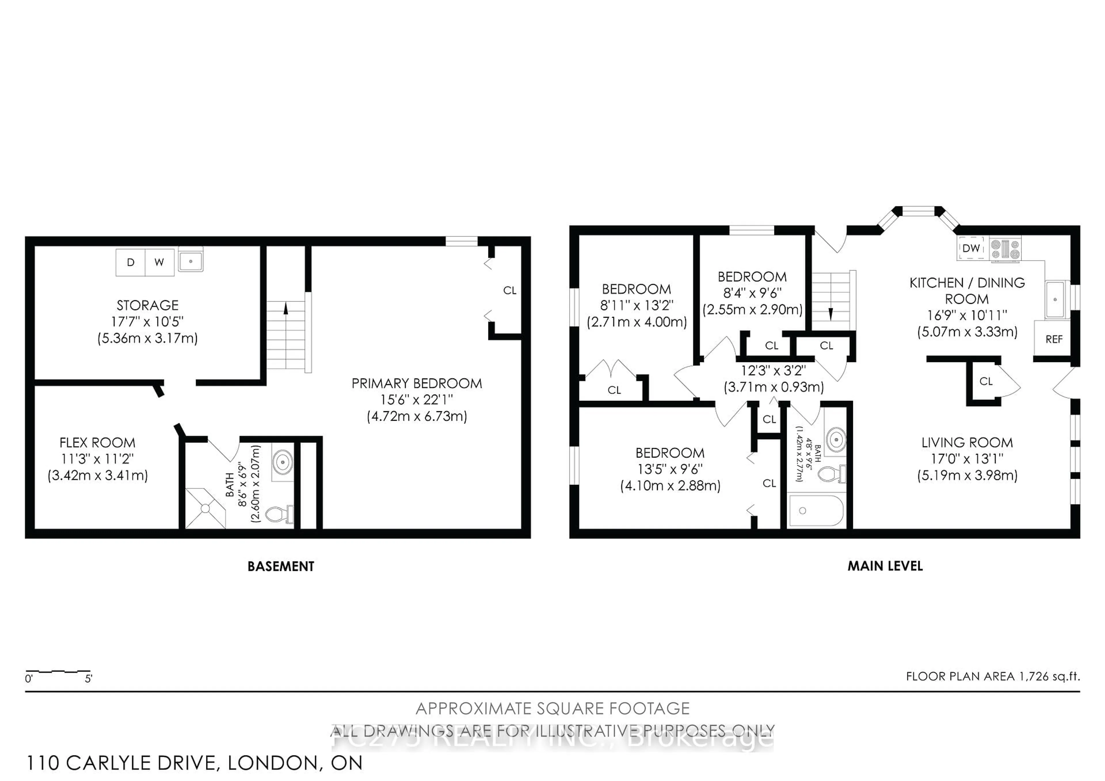 Floor plan for 110 Carlyle Dr, London East Ontario N5V 3R8