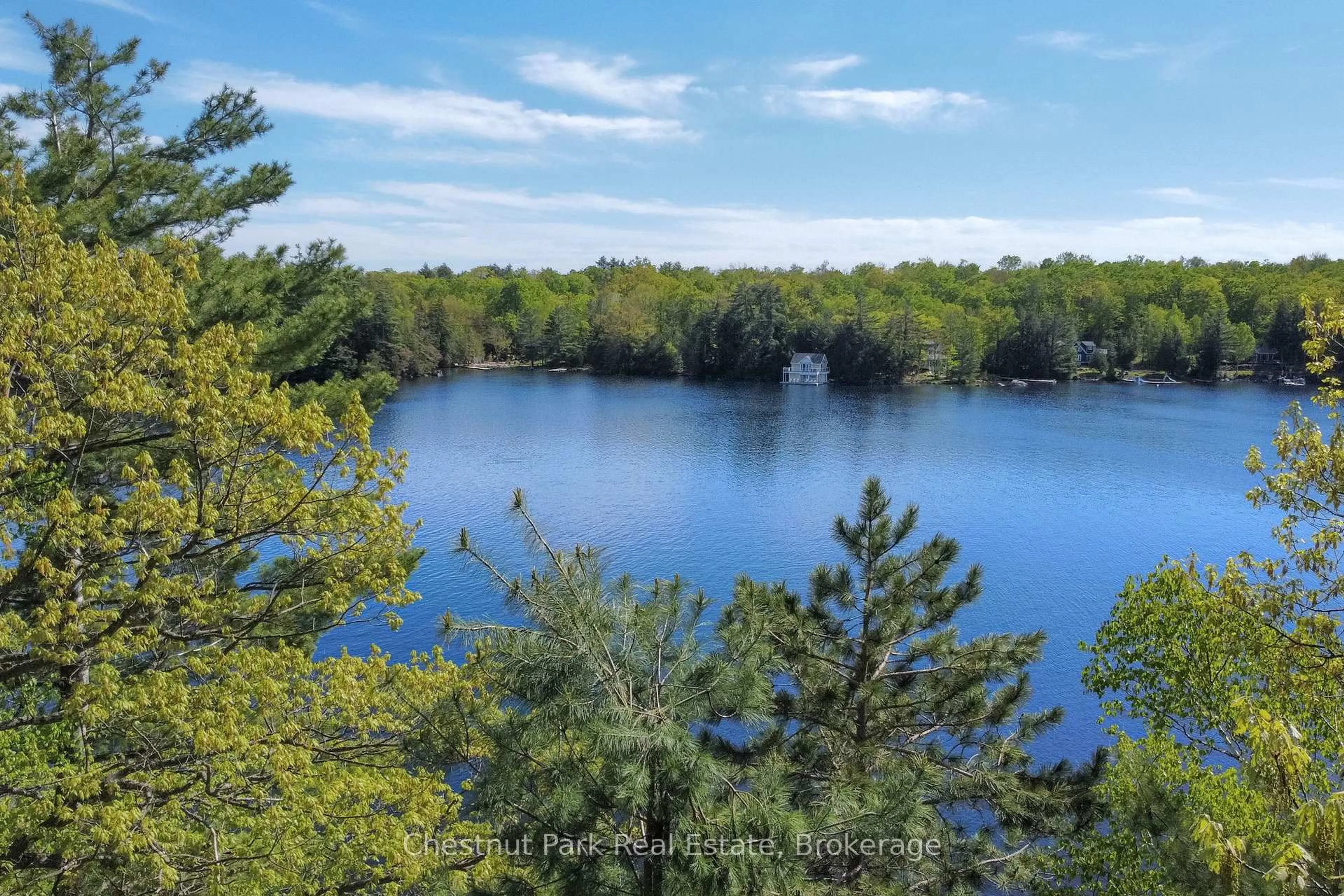 A pic from outside/outdoor area/front of a property/back of a property/a pic from drone, water/lake/river/ocean view for 1066 Apiary Rd, Muskoka Lakes Ontario P0B 1J0