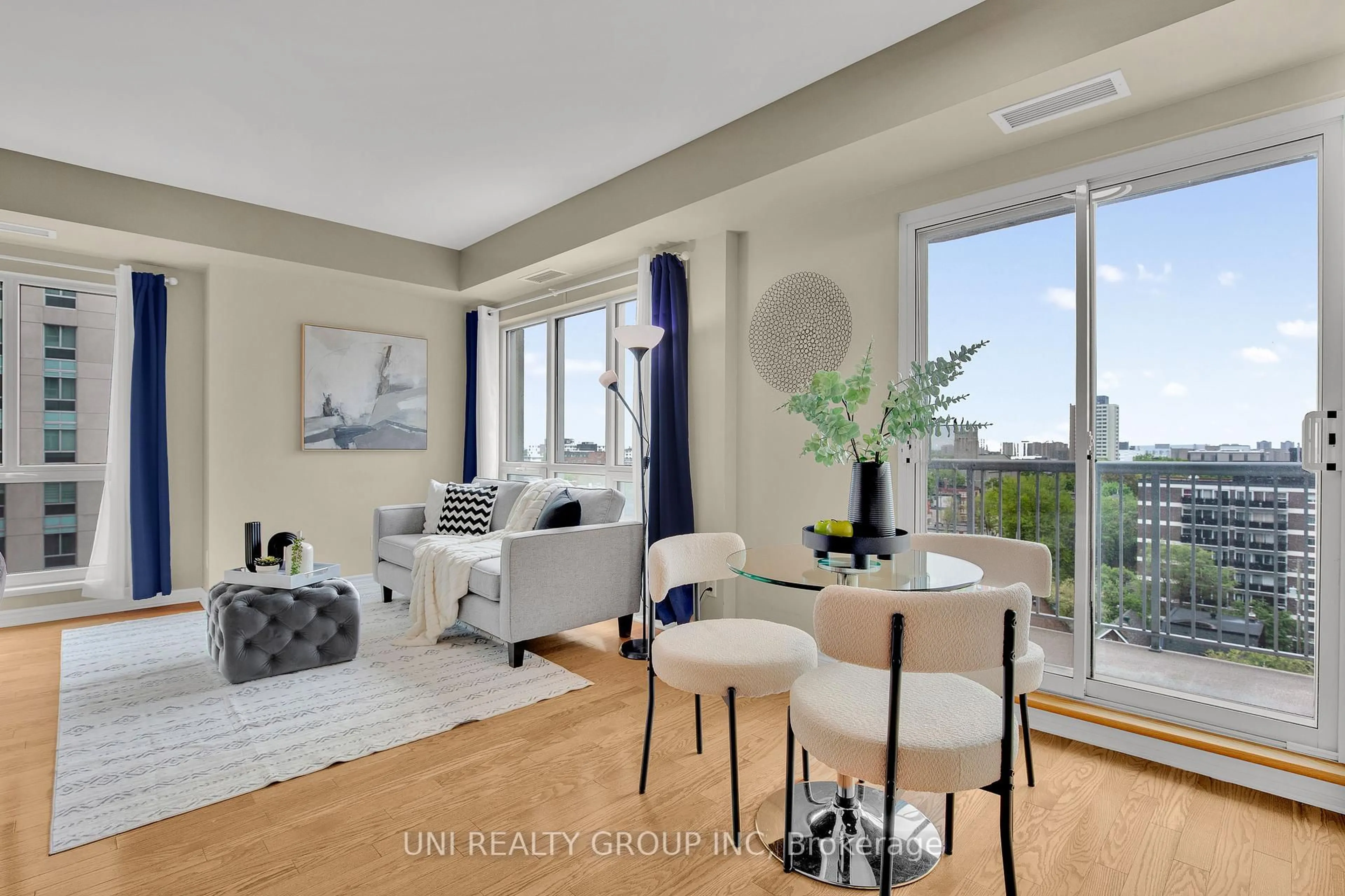 Living room with furniture, unknown for 200 Rideau St #1209, Ottawa Ontario K1N 5Y1