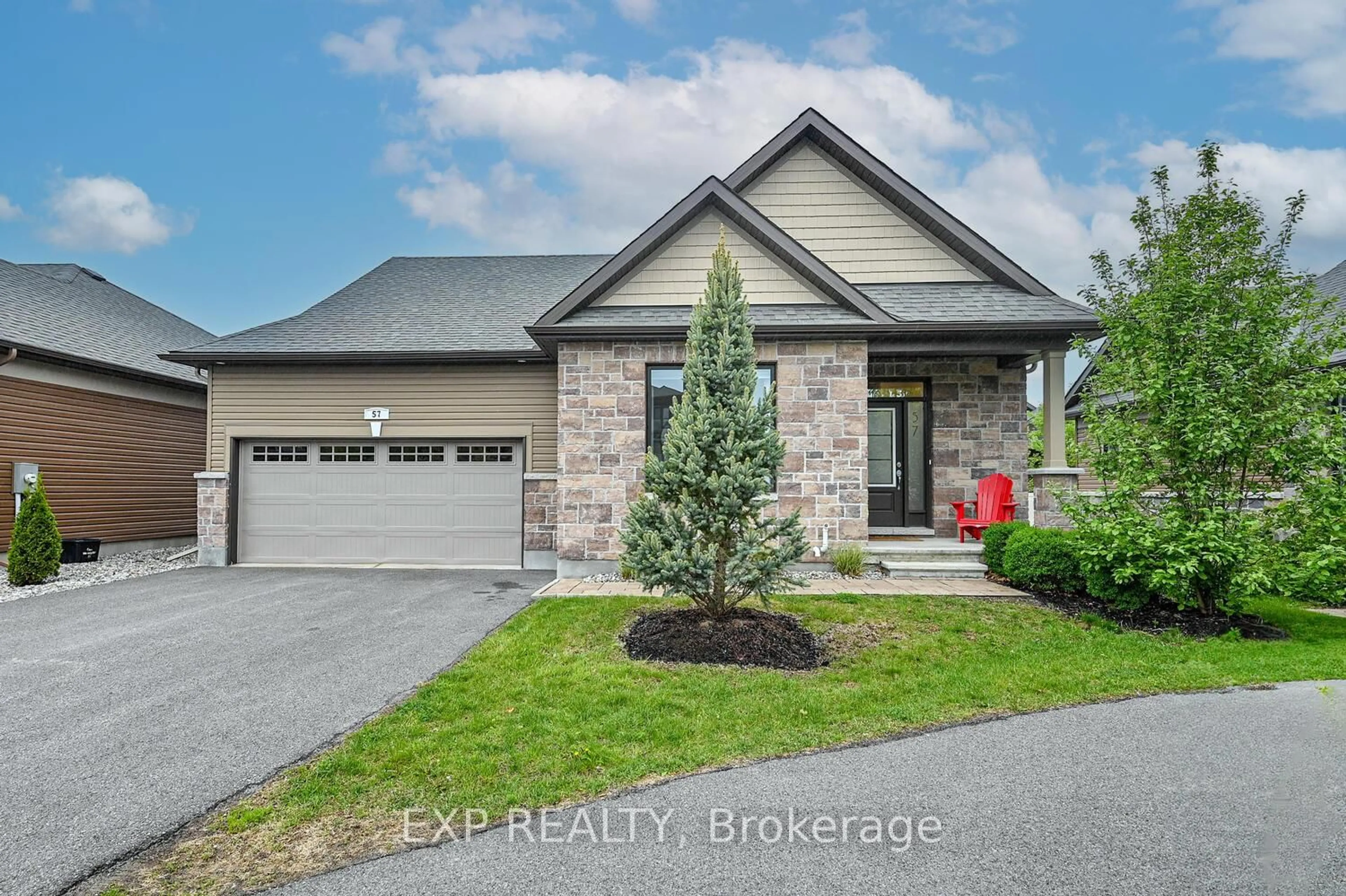 A pic from outside/outdoor area/front of a property/back of a property/a pic from drone, street for 57 Magnolia Way, North Grenville Ontario K0G 1J0