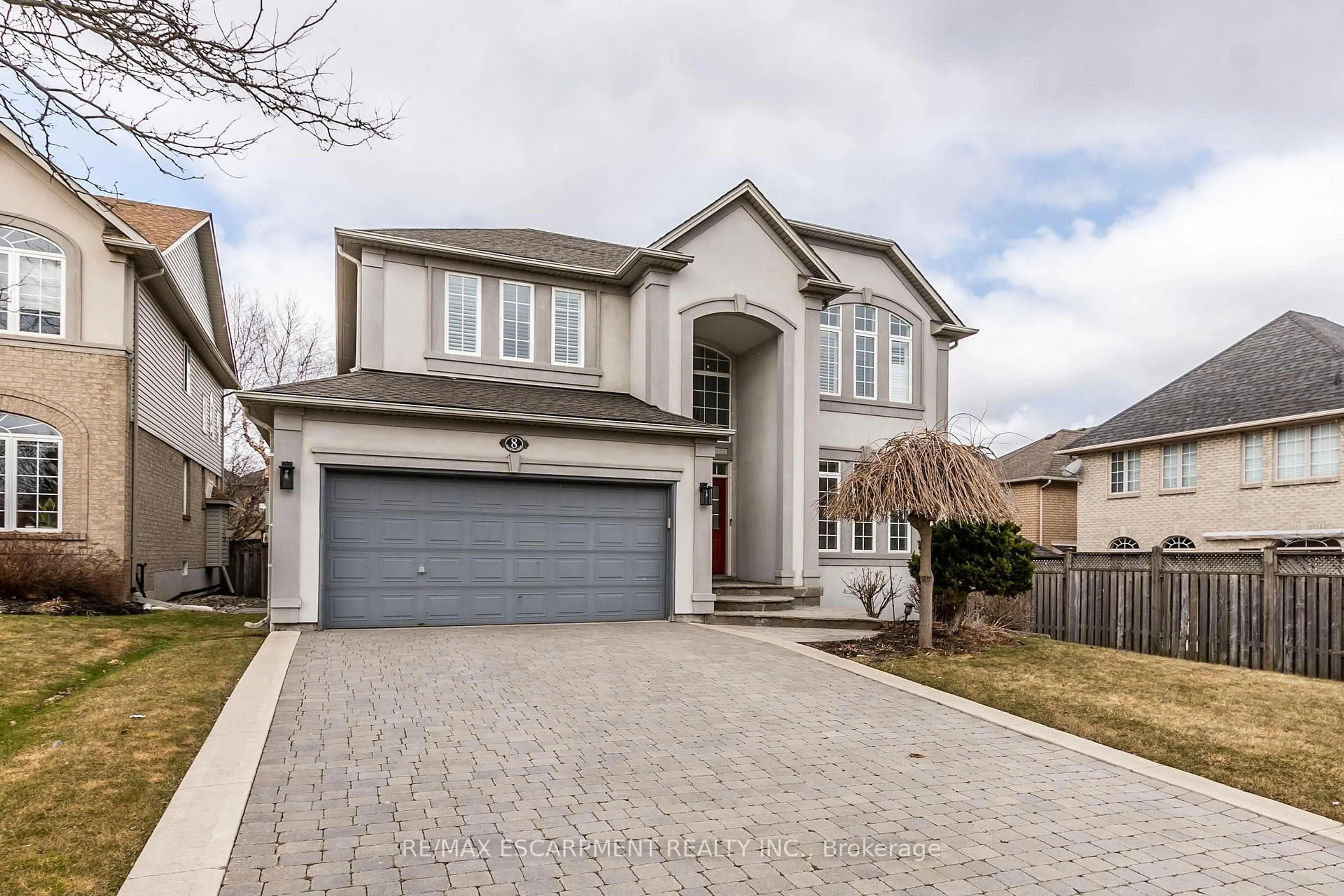 Home with brick exterior material, street for 8 Hackney Crt, Hamilton Ontario L9K 1M3