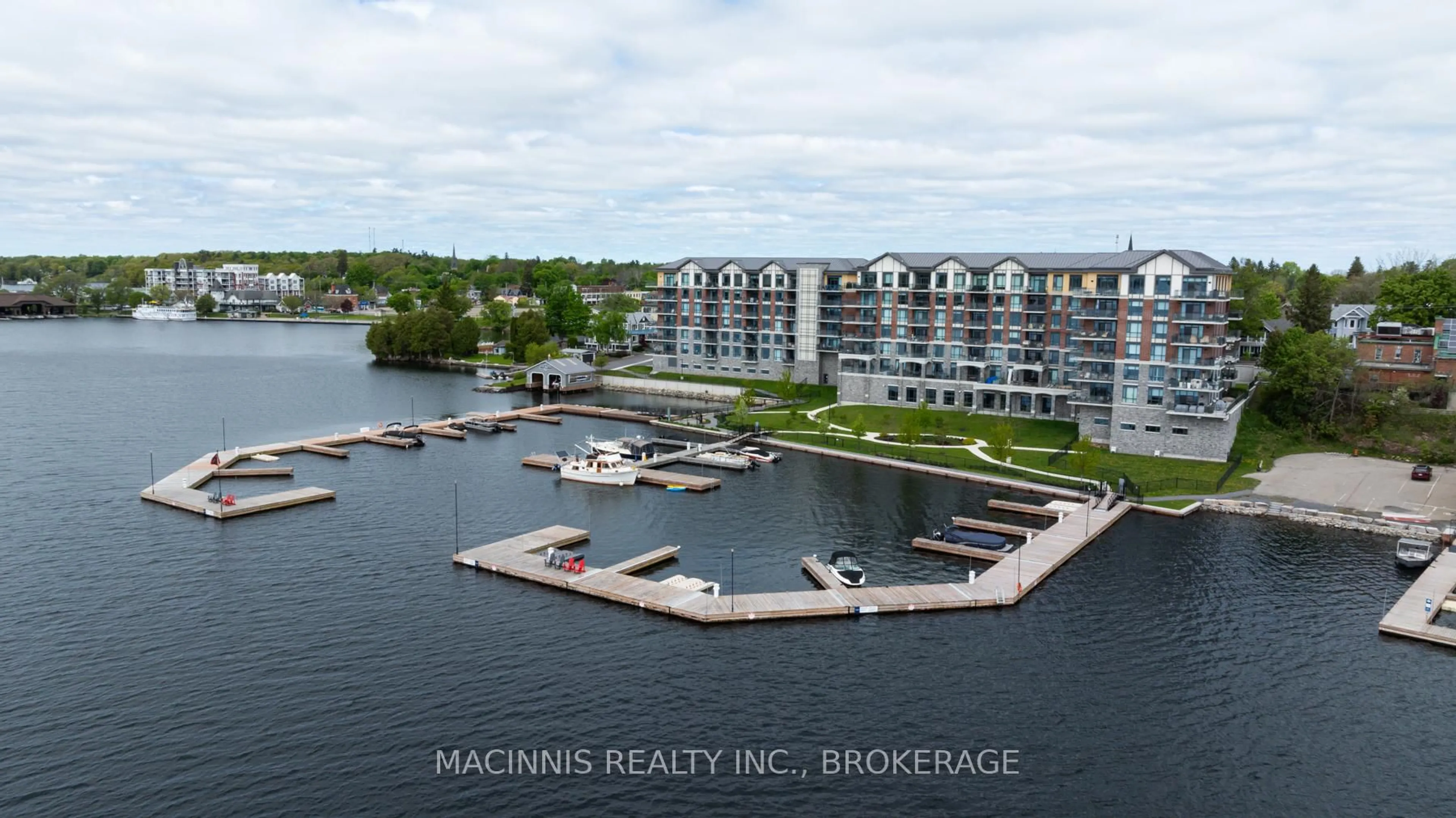 A pic from outside/outdoor area/front of a property/back of a property/a pic from drone, water/lake/river/ocean view for 129B South St #218, Gananoque Ontario K7G 0B1