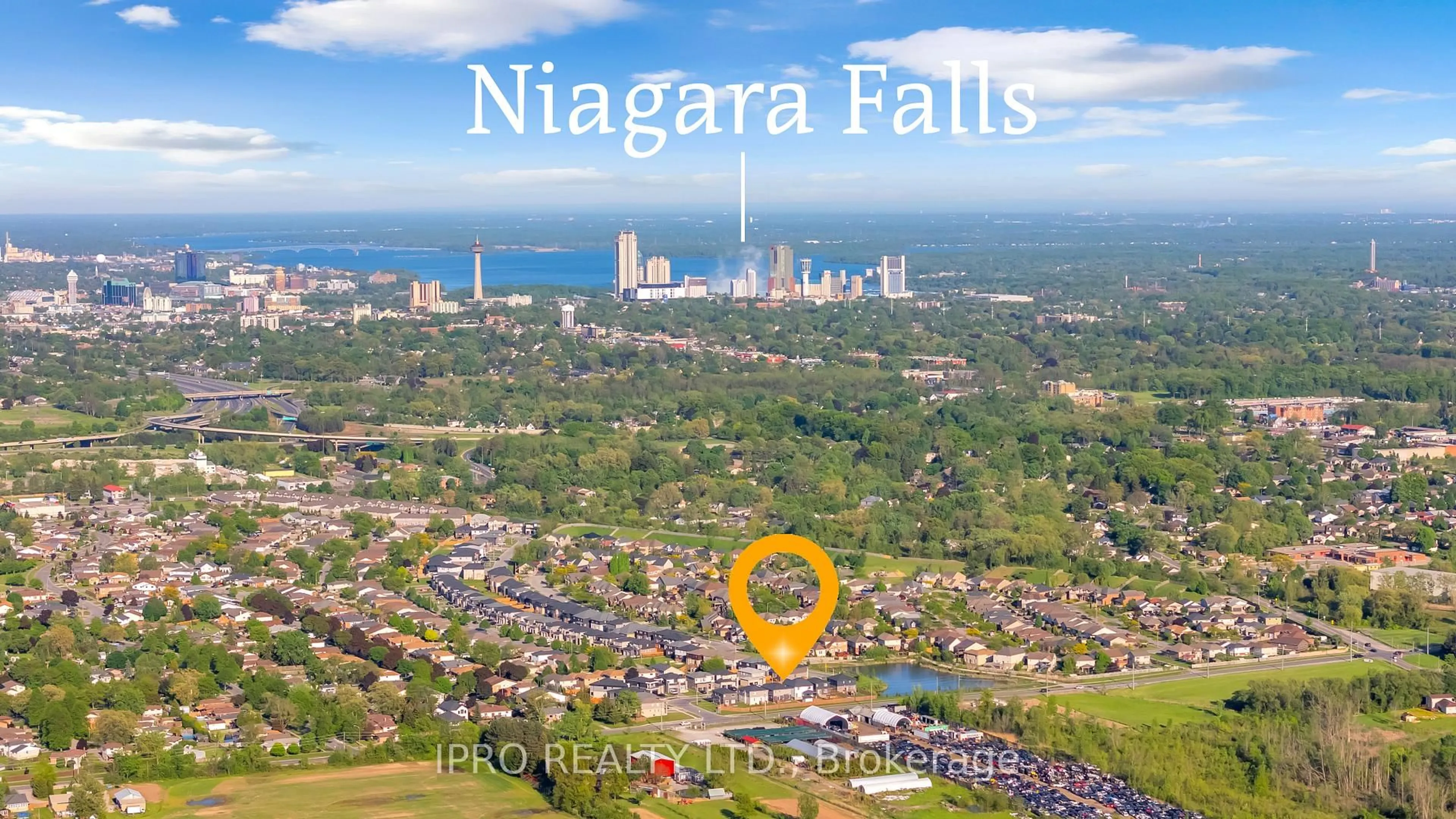 A pic from outside/outdoor area/front of a property/back of a property/a pic from drone, water/lake/river/ocean view for 7878 SEABISCUIT Dr, Niagara Falls Ontario L2H 3T9