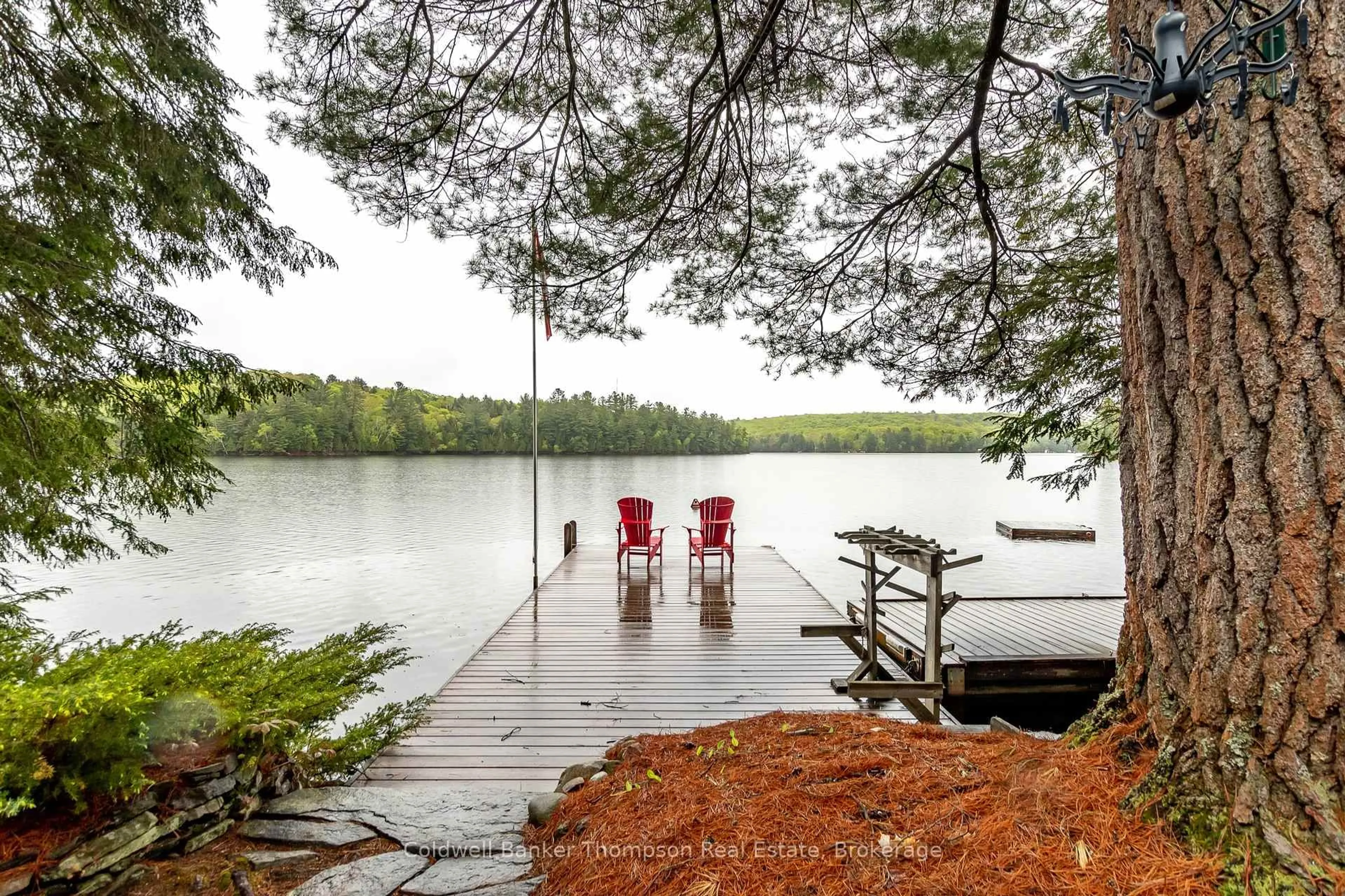 Patio, water/lake/river/ocean view for 309 West Waseosa Lake Rd, Huntsville Ontario P1H 2N5