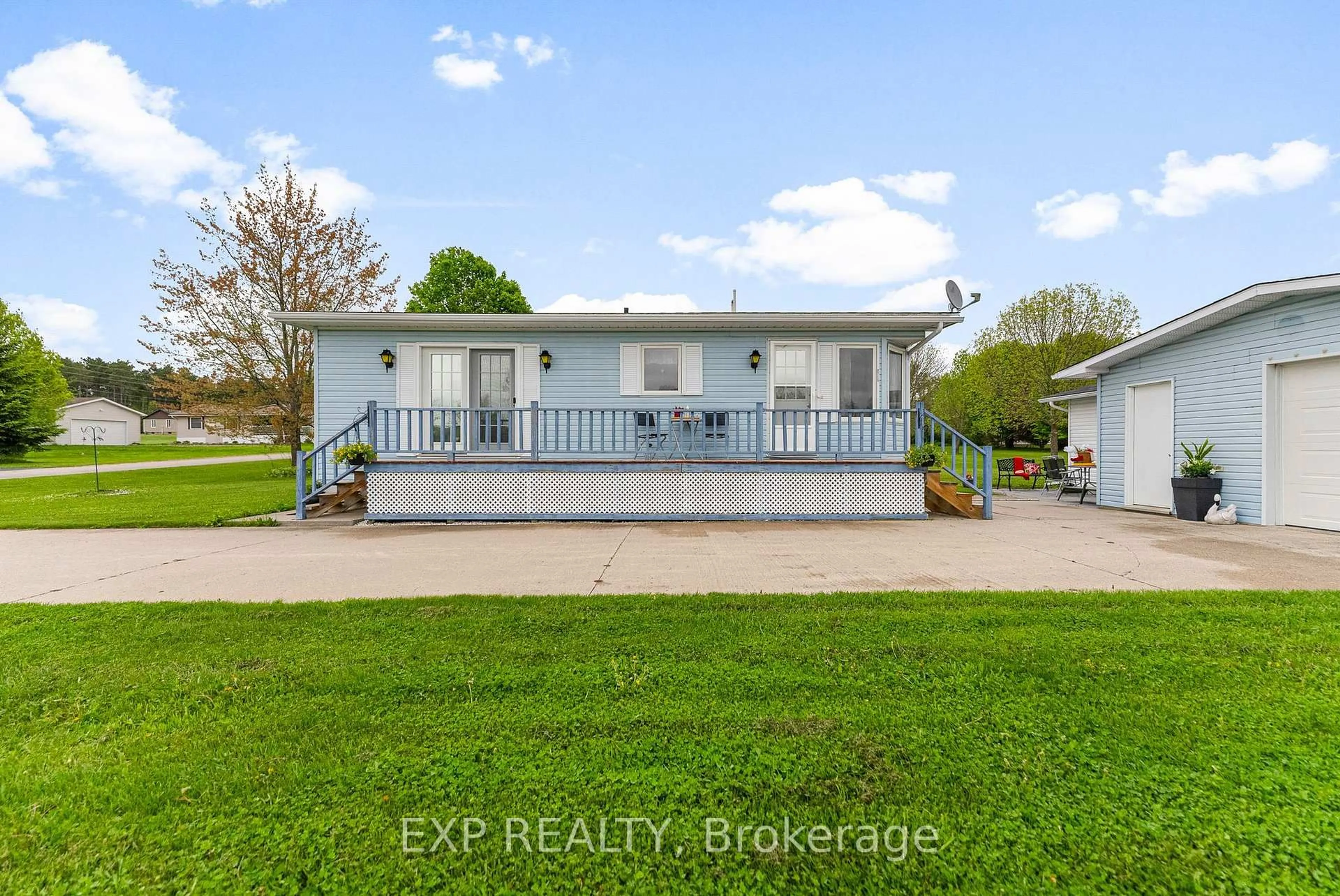A pic from outside/outdoor area/front of a property/back of a property/a pic from drone, water/lake/river/ocean view for 25 Sunset Lane, Renfrew Ontario K7V 0A5