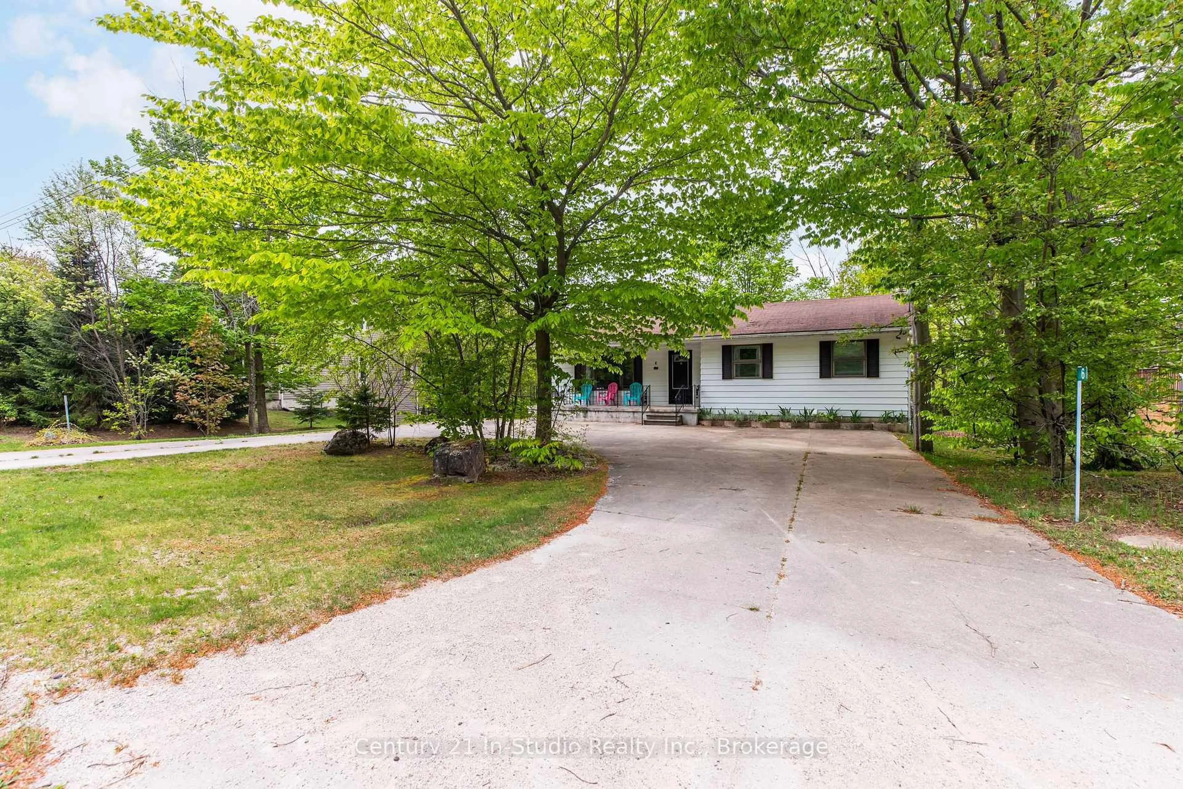 A pic from outside/outdoor area/front of a property/back of a property/a pic from drone, street for 6 Carson Lake Cres, South Bruce Peninsula Ontario N0H 2G0