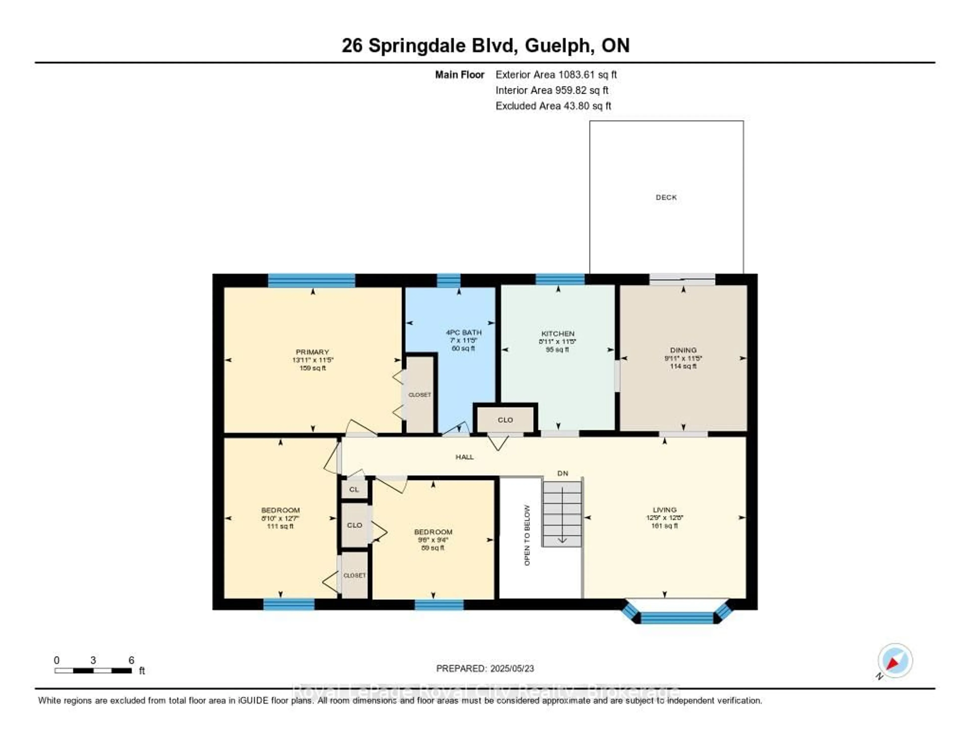 Floor plan for 26 Springdale Blvd, Guelph Ontario N1H 6X5