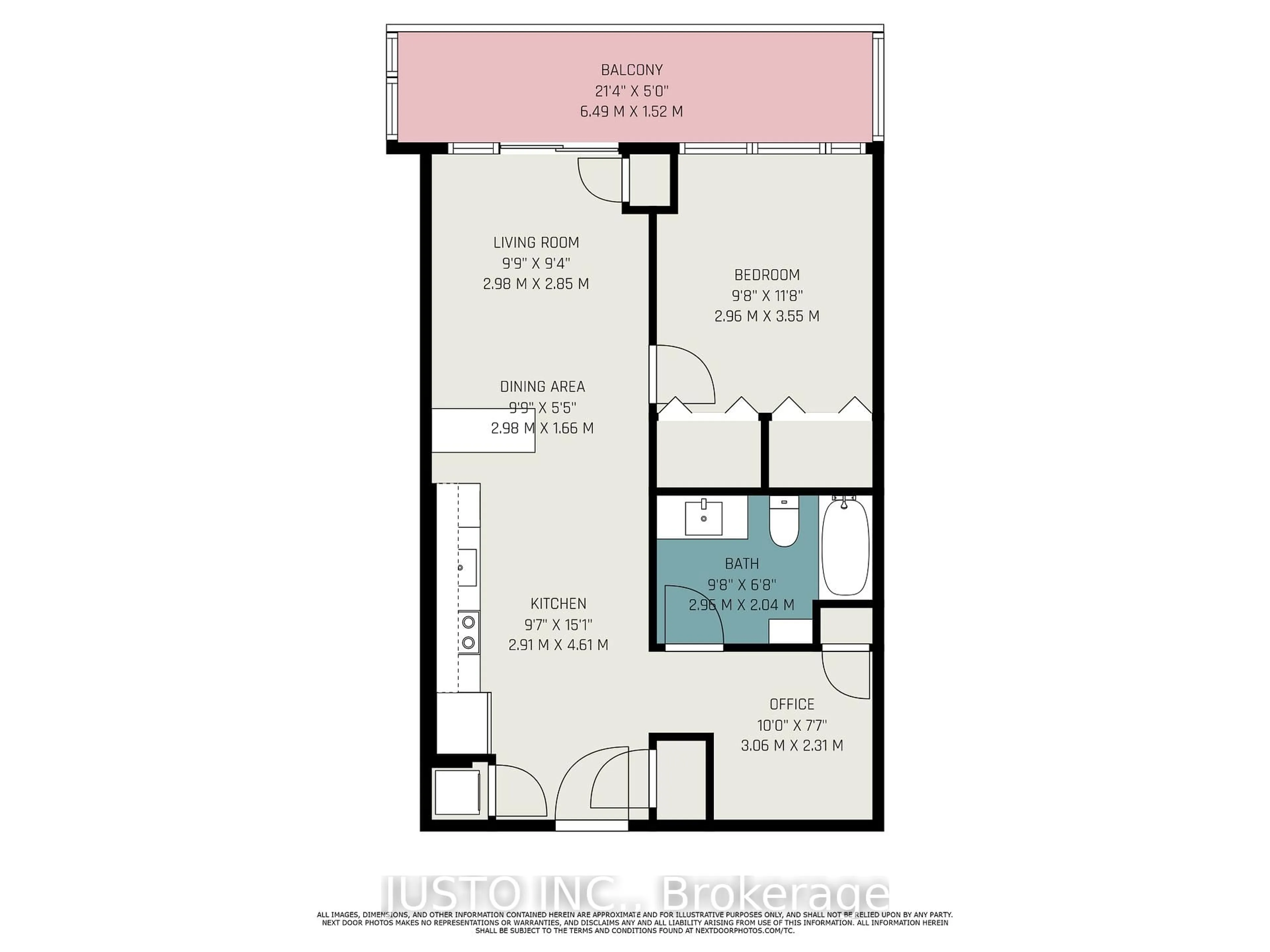 Floor plan for 212 King William St #618, Hamilton Ontario L8R 0A7
