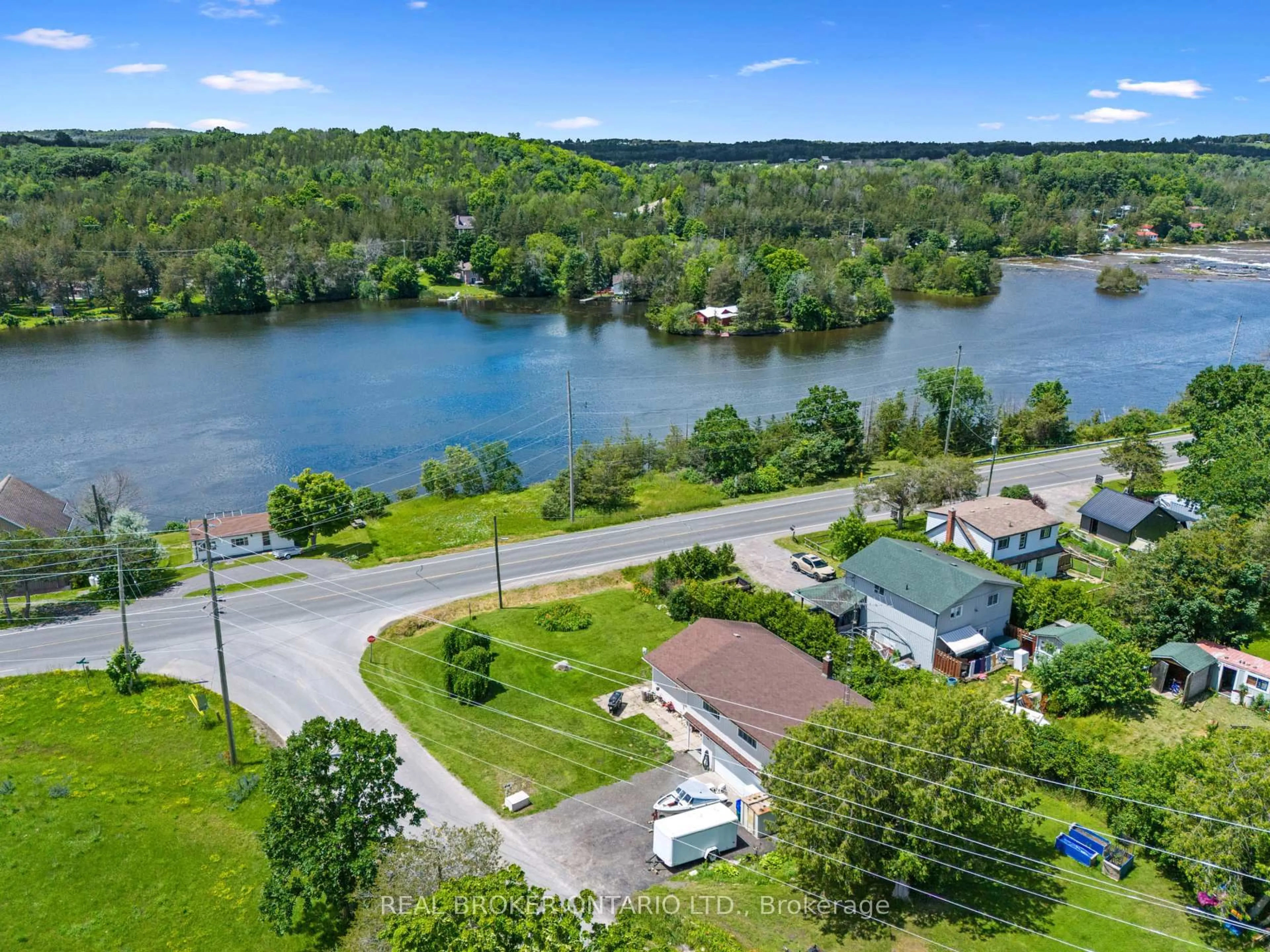 A pic from outside/outdoor area/front of a property/back of a property/a pic from drone, water/lake/river/ocean view for 1686 8th Line, Trent Hills Ontario K0L 1L0