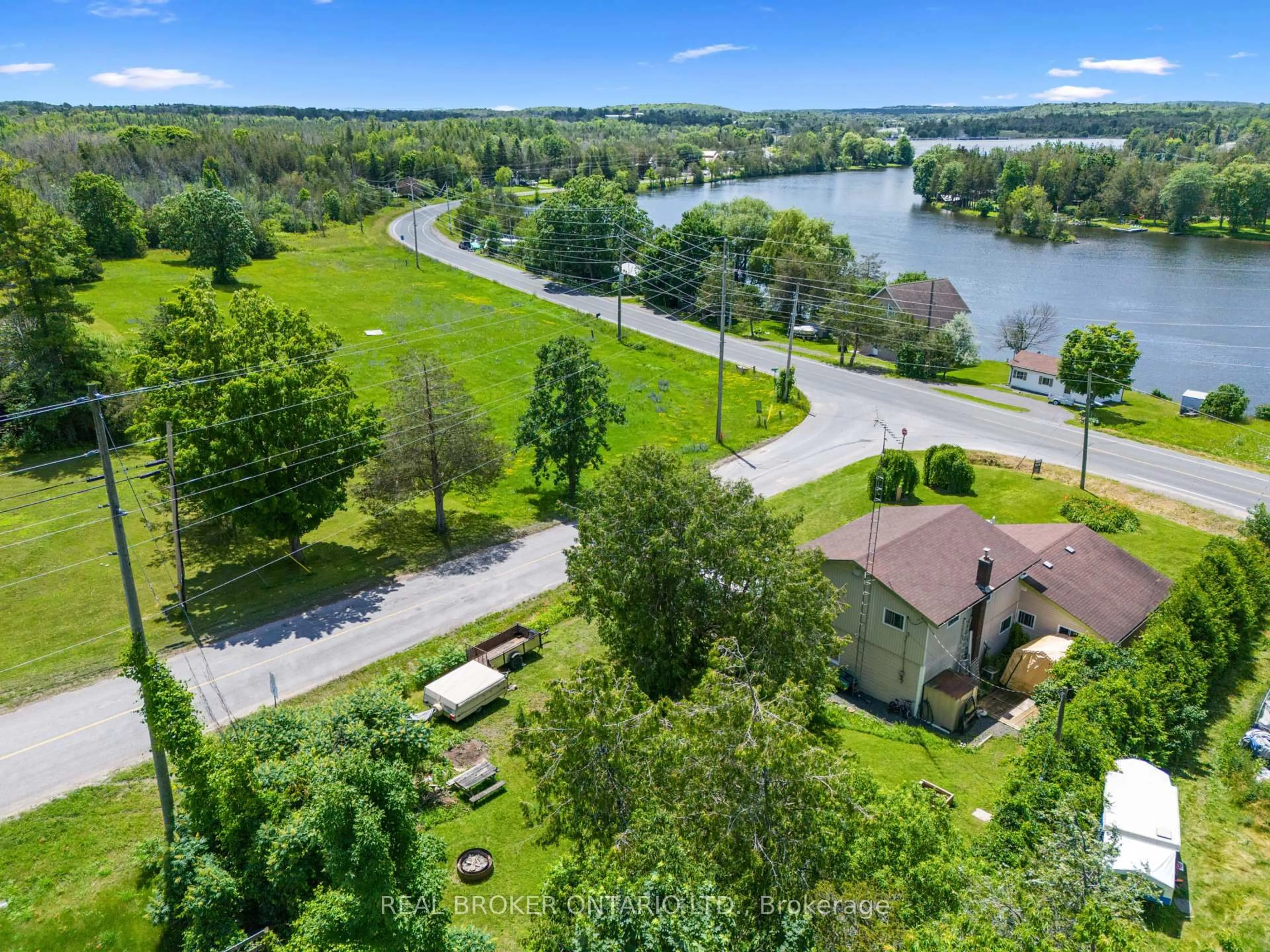 A pic from outside/outdoor area/front of a property/back of a property/a pic from drone, water/lake/river/ocean view for 1686 8th Line, Trent Hills Ontario K0L 1L0