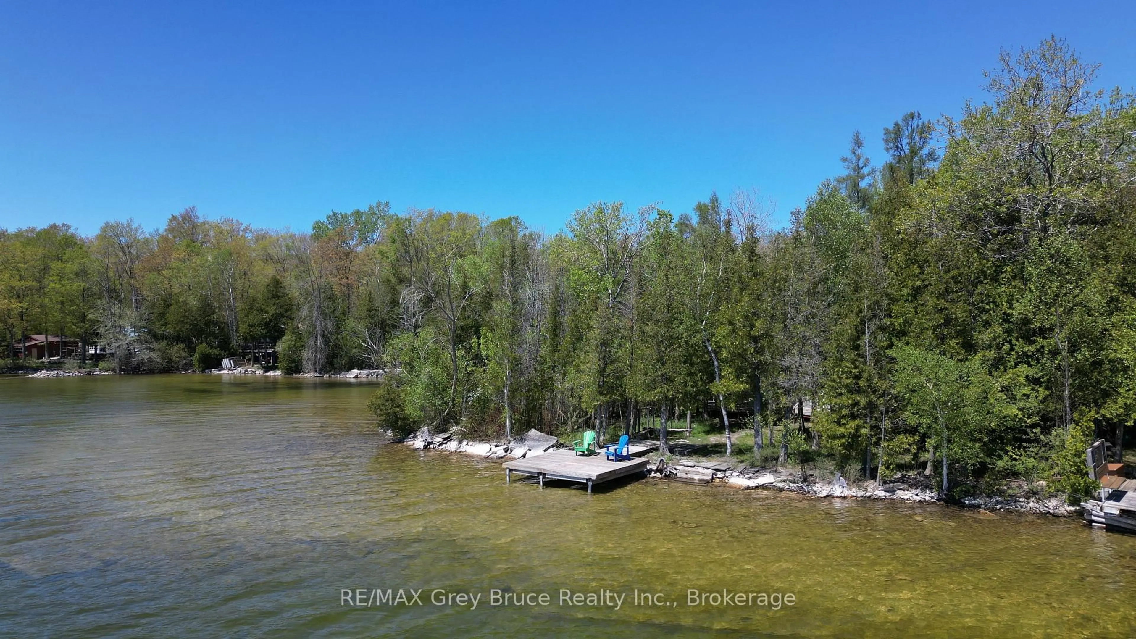A pic from outside/outdoor area/front of a property/back of a property/a pic from drone, water/lake/river/ocean view for 282 Barney's Blvd, Northern Bruce Peninsula Ontario N0H 1Z0