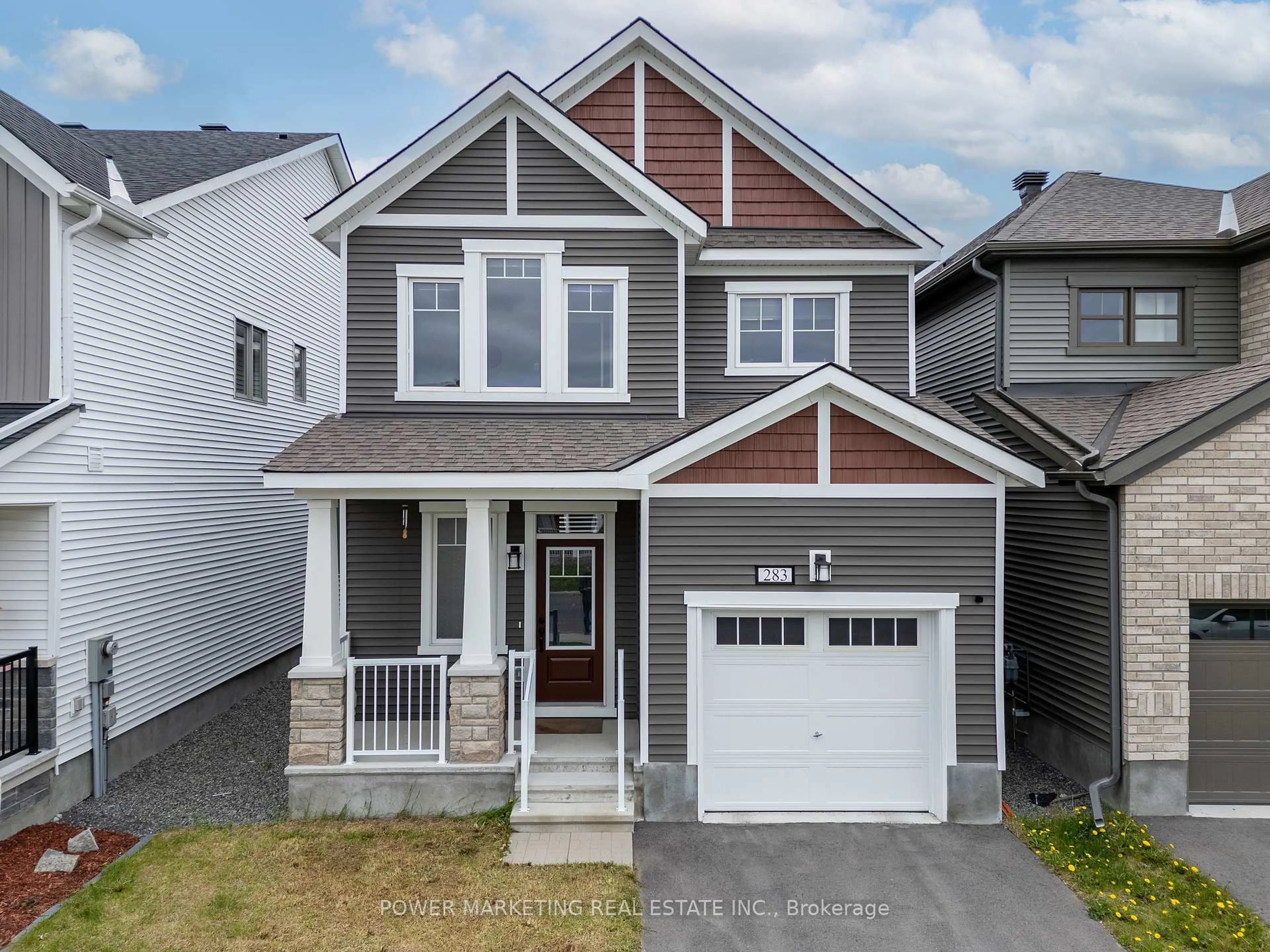 Home with vinyl exterior material, street for 283 Alex Polowin Ave, Ottawa Ontario K2J 7A2