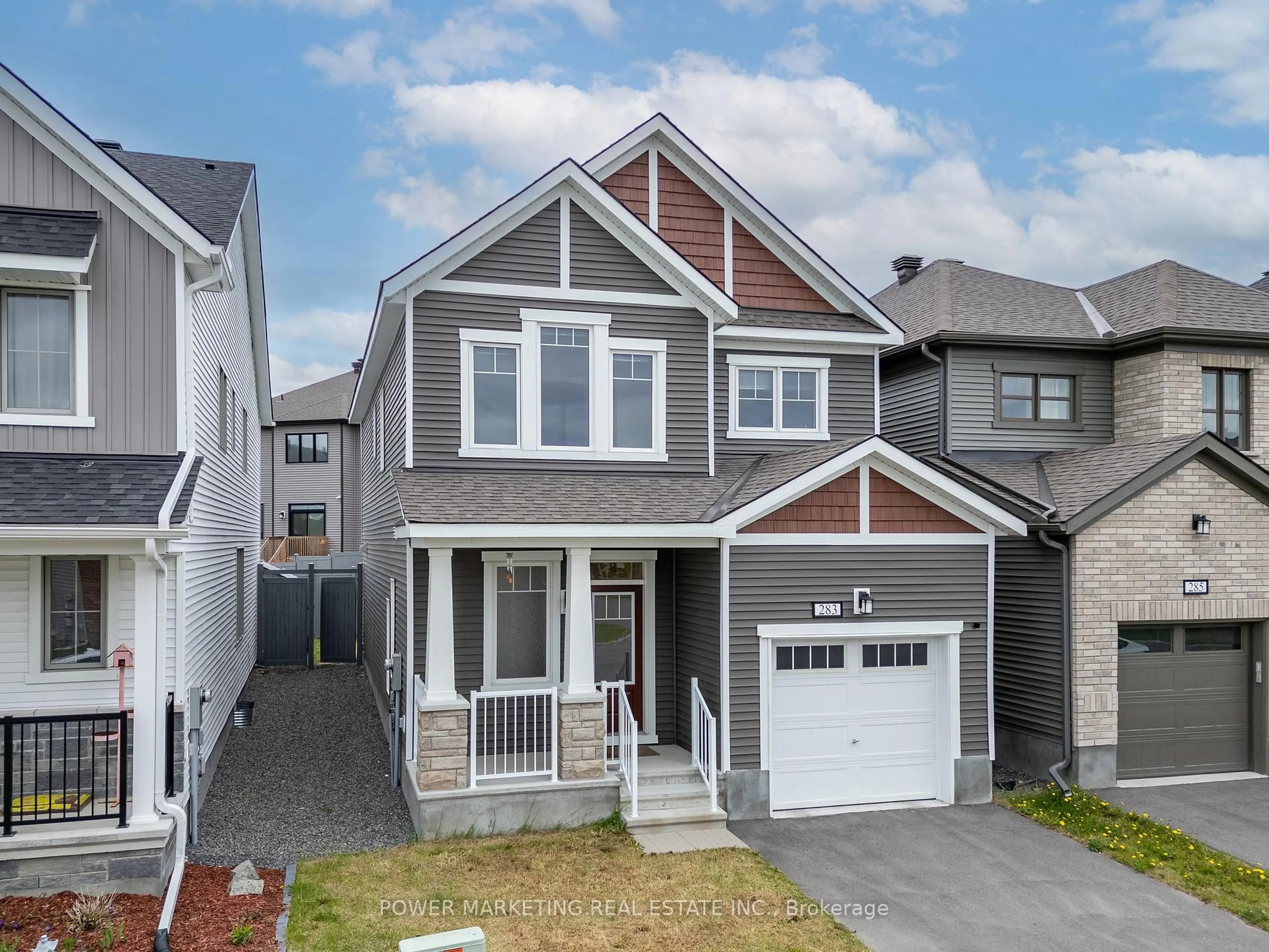 Home with vinyl exterior material, street for 283 Alex Polowin Ave, Ottawa Ontario K2J 7A2