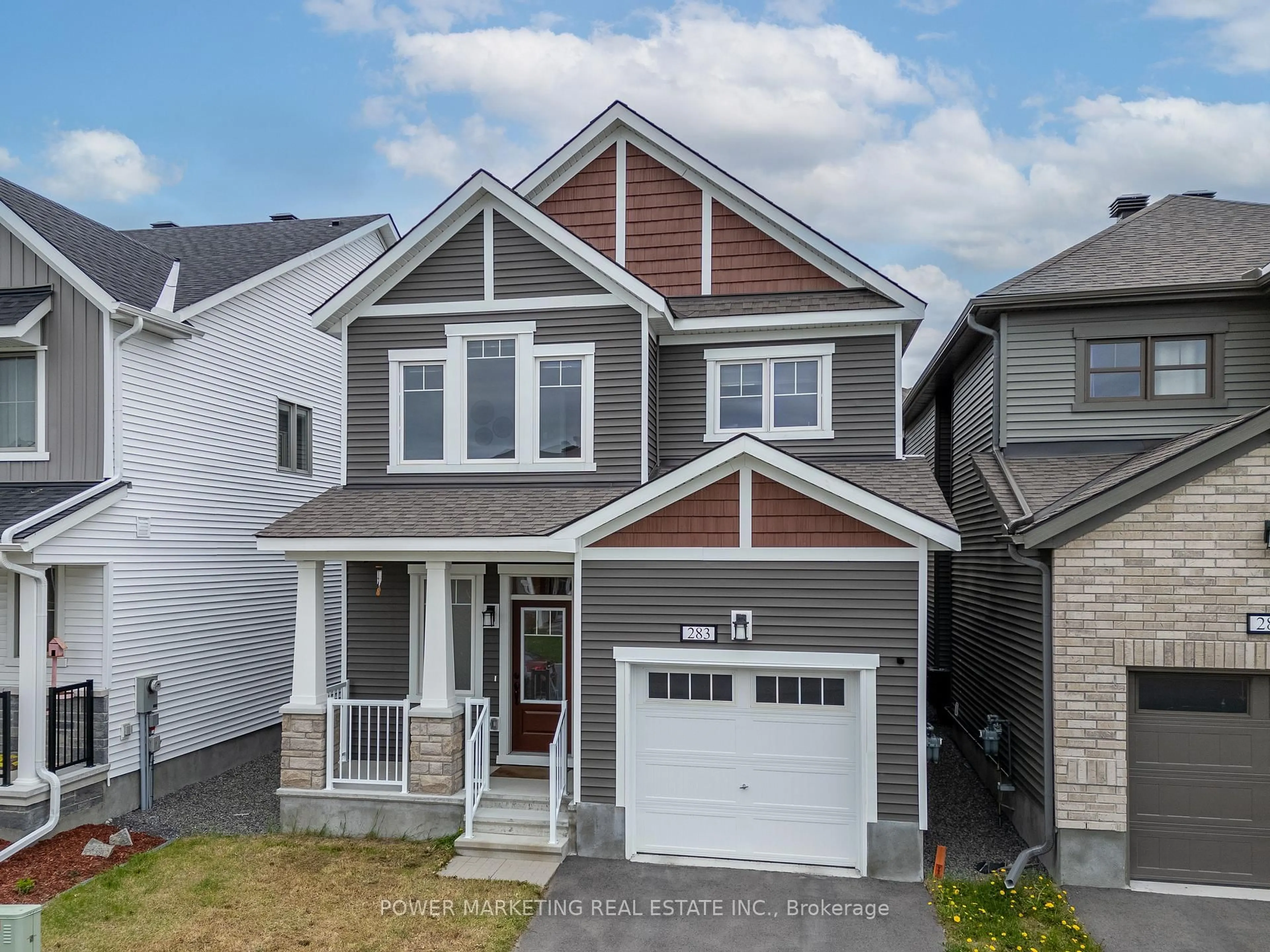 Home with vinyl exterior material, street for 283 Alex Polowin Ave, Ottawa Ontario K2J 7A2