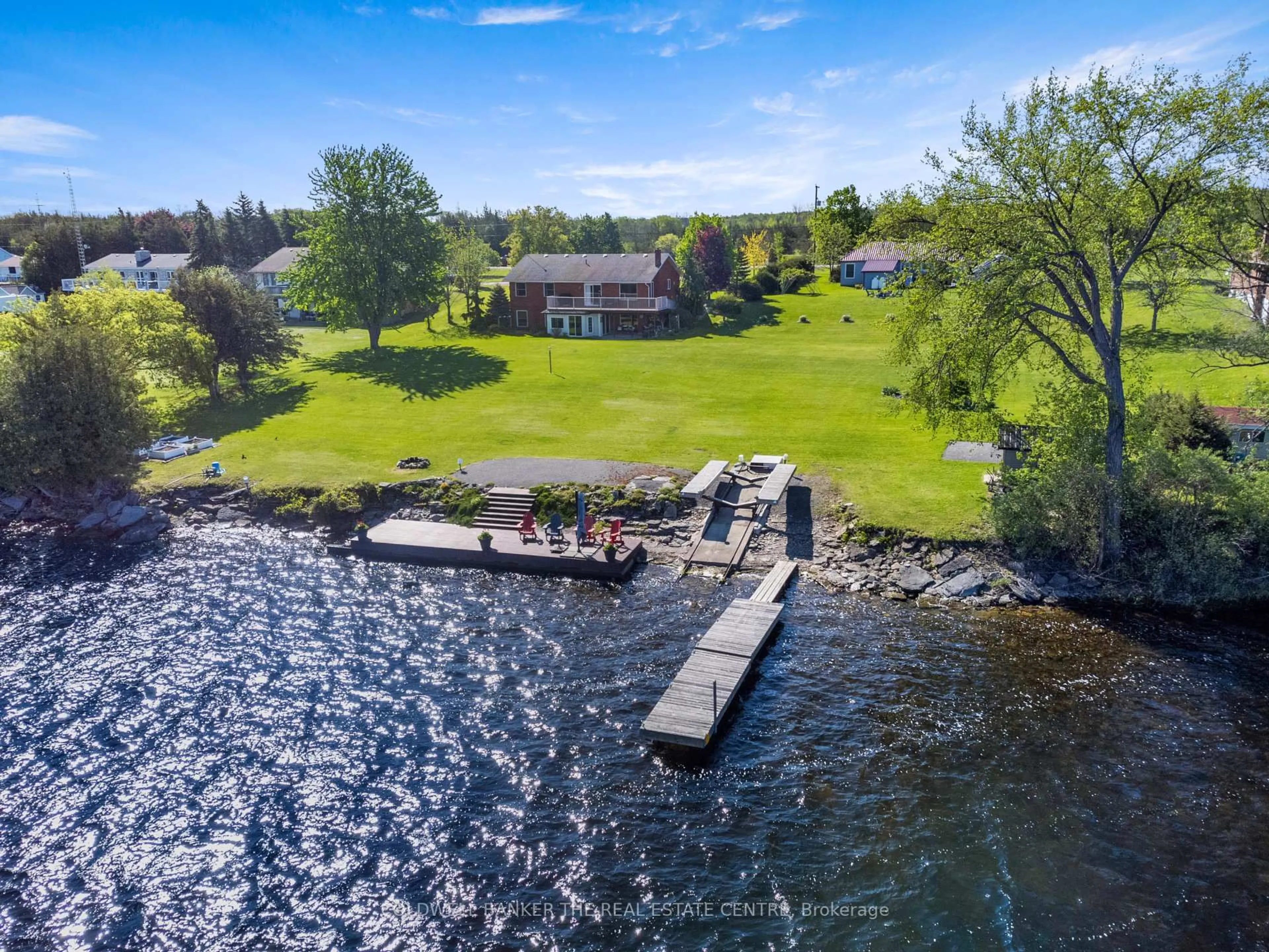 A pic from outside/outdoor area/front of a property/back of a property/a pic from drone, water/lake/river/ocean view for 1530 County Rd 35, Prince Edward County Ontario K0K 2T0