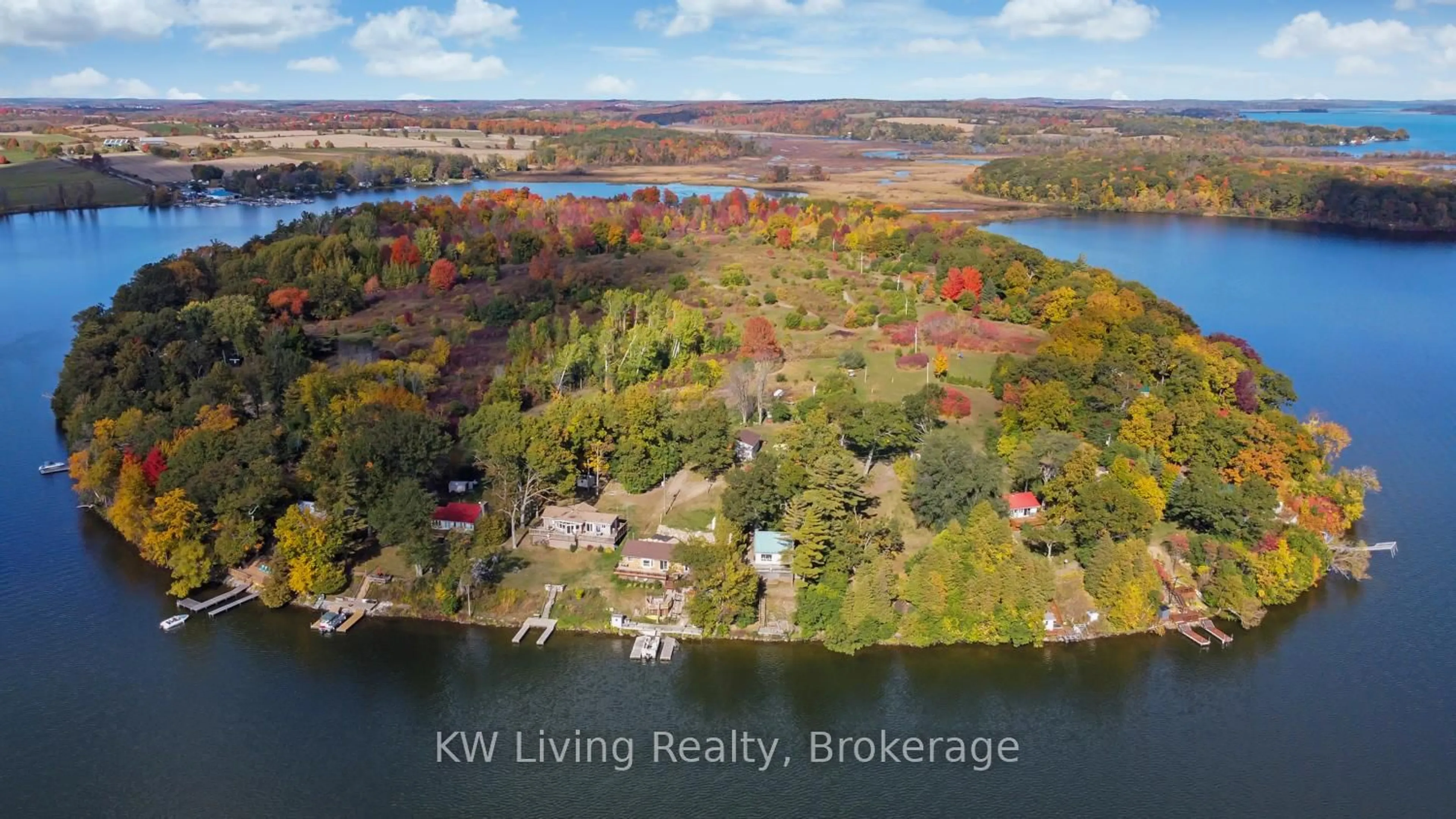 A pic from outside/outdoor area/front of a property/back of a property/a pic from drone, water/lake/river/ocean view for 72 Cow Island N/A, Otonabee-South Monaghan Ontario K9J 6X8