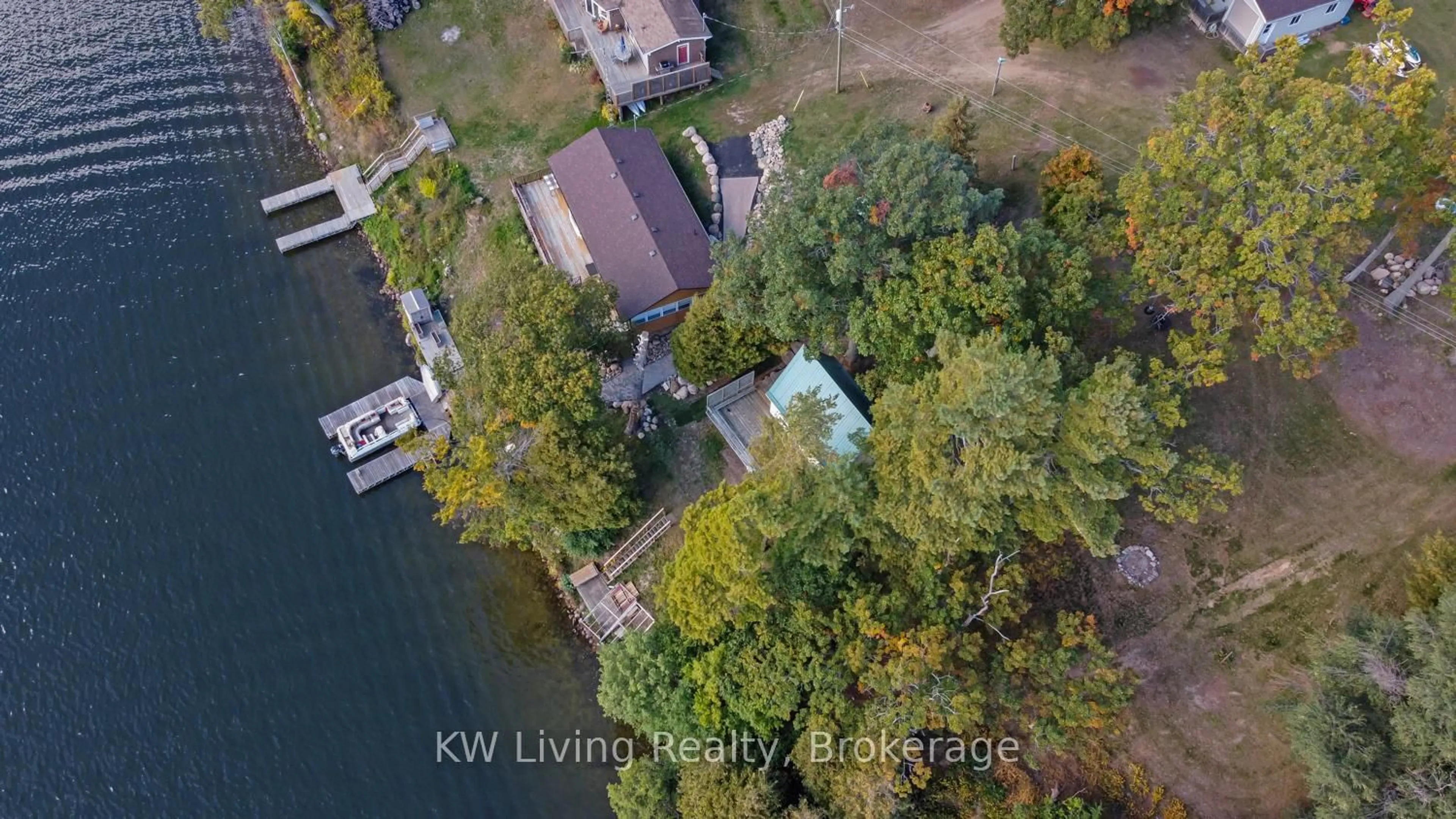 A pic from outside/outdoor area/front of a property/back of a property/a pic from drone, water/lake/river/ocean view for 72 Cow Island N/A, Otonabee-South Monaghan Ontario K9J 6X8