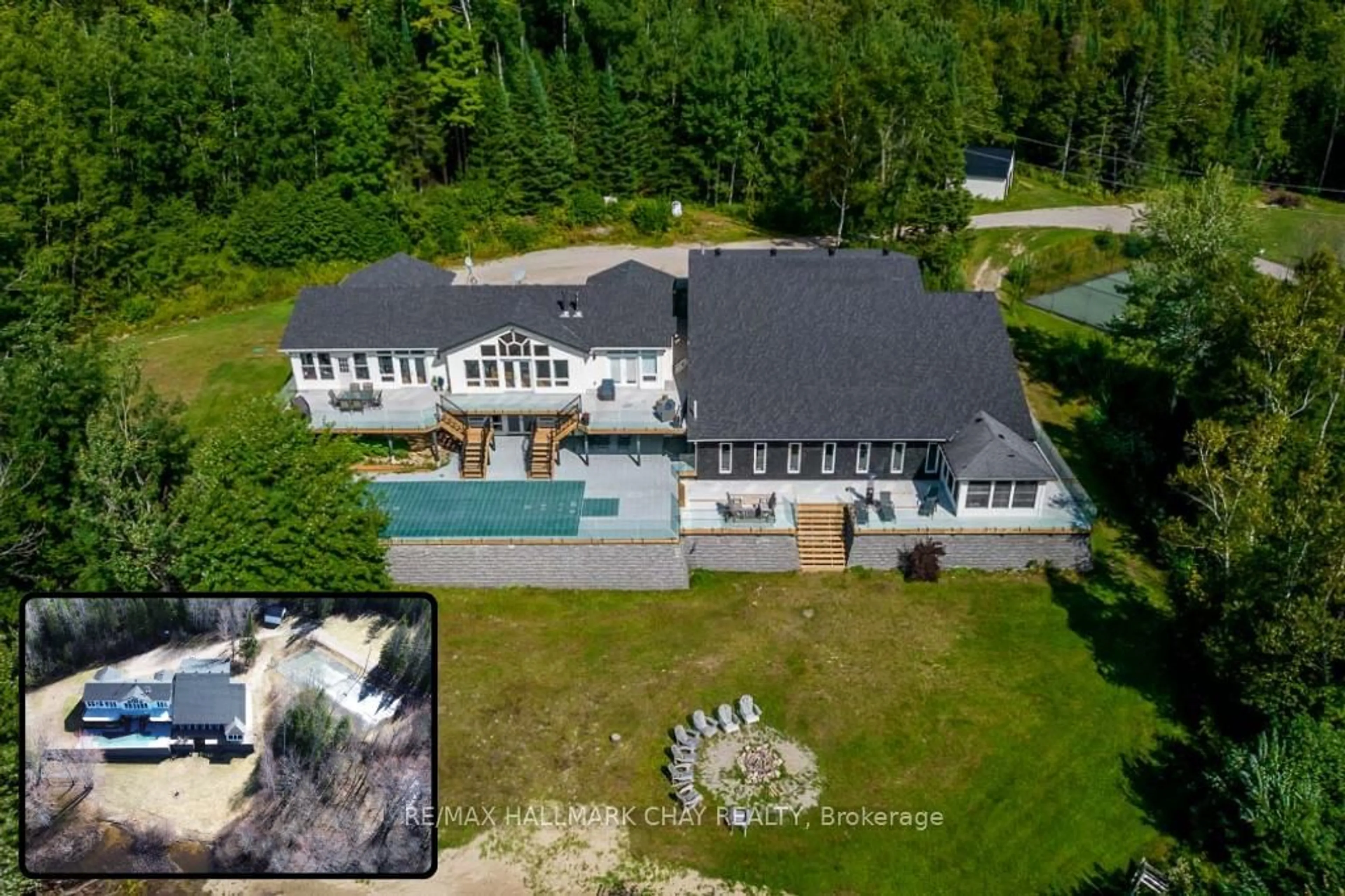 A pic from outside/outdoor area/front of a property/back of a property/a pic from drone, unknown for 2318 Pickerel & Jack Lake Rd, Armour Ontario P0A 1C0
