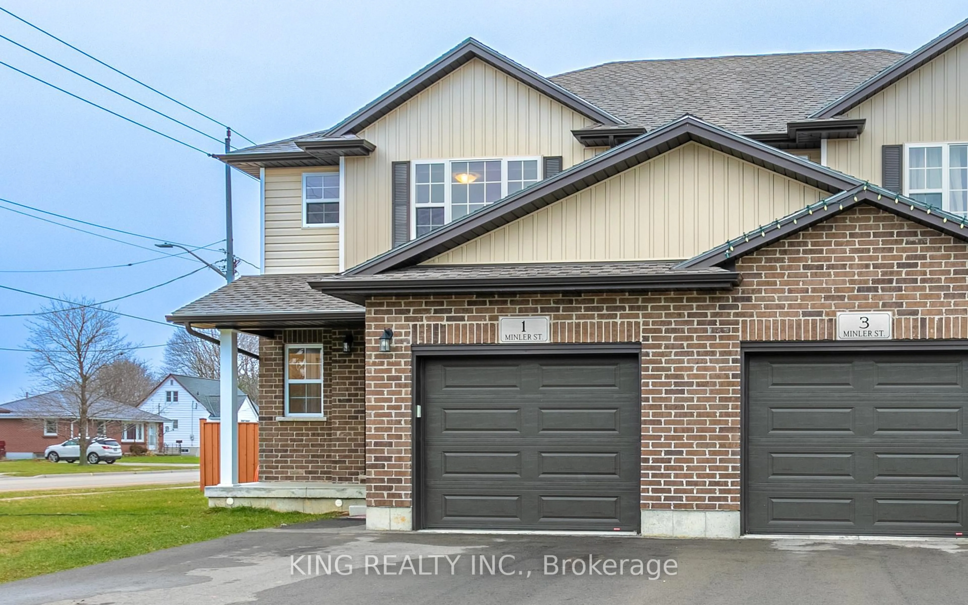 Home with brick exterior material, street for 1 MINLER St, Ingersoll Ontario N5C 0C9