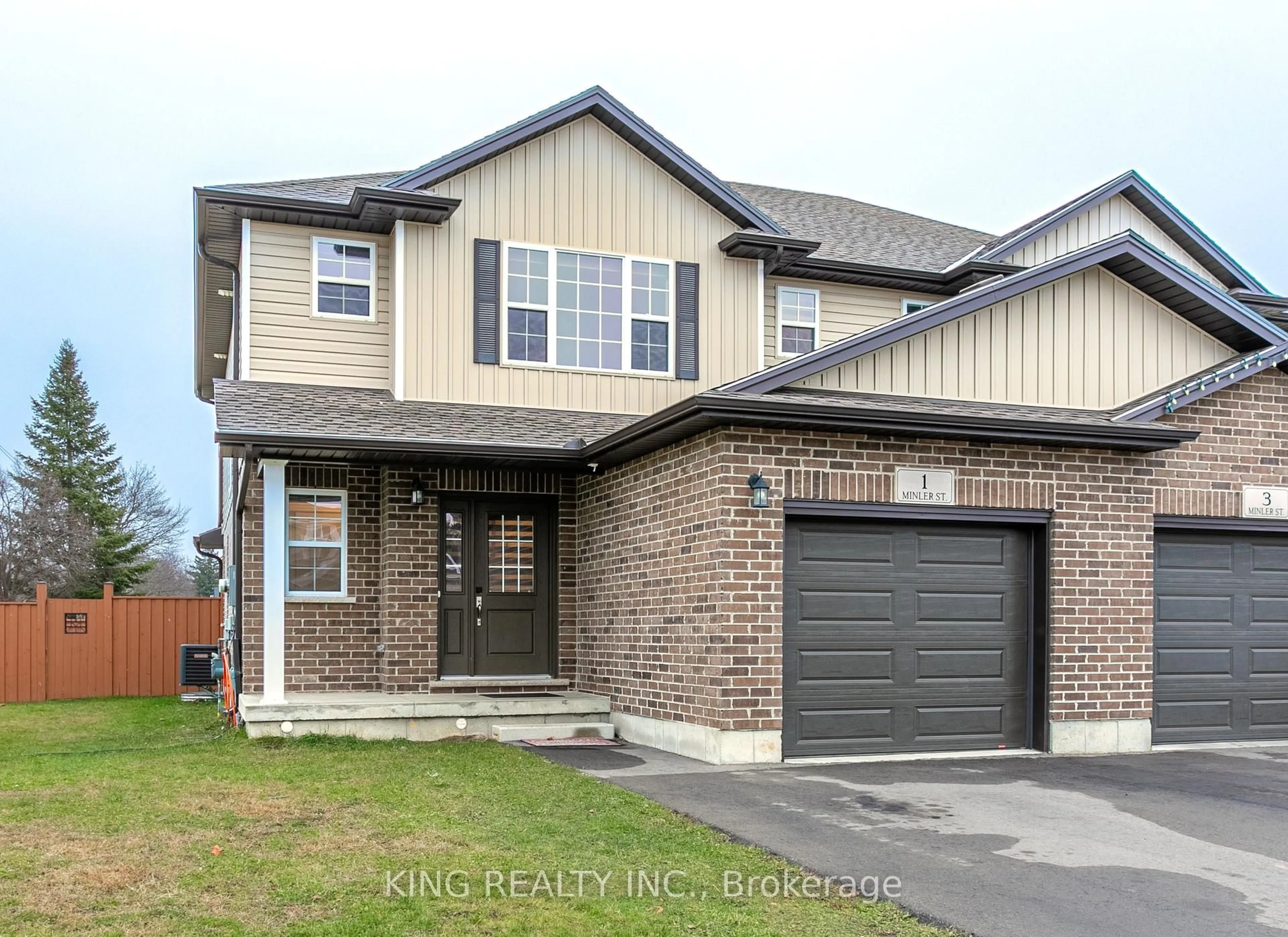 Home with brick exterior material, street for 1 MINLER St, Ingersoll Ontario N5C 0C9
