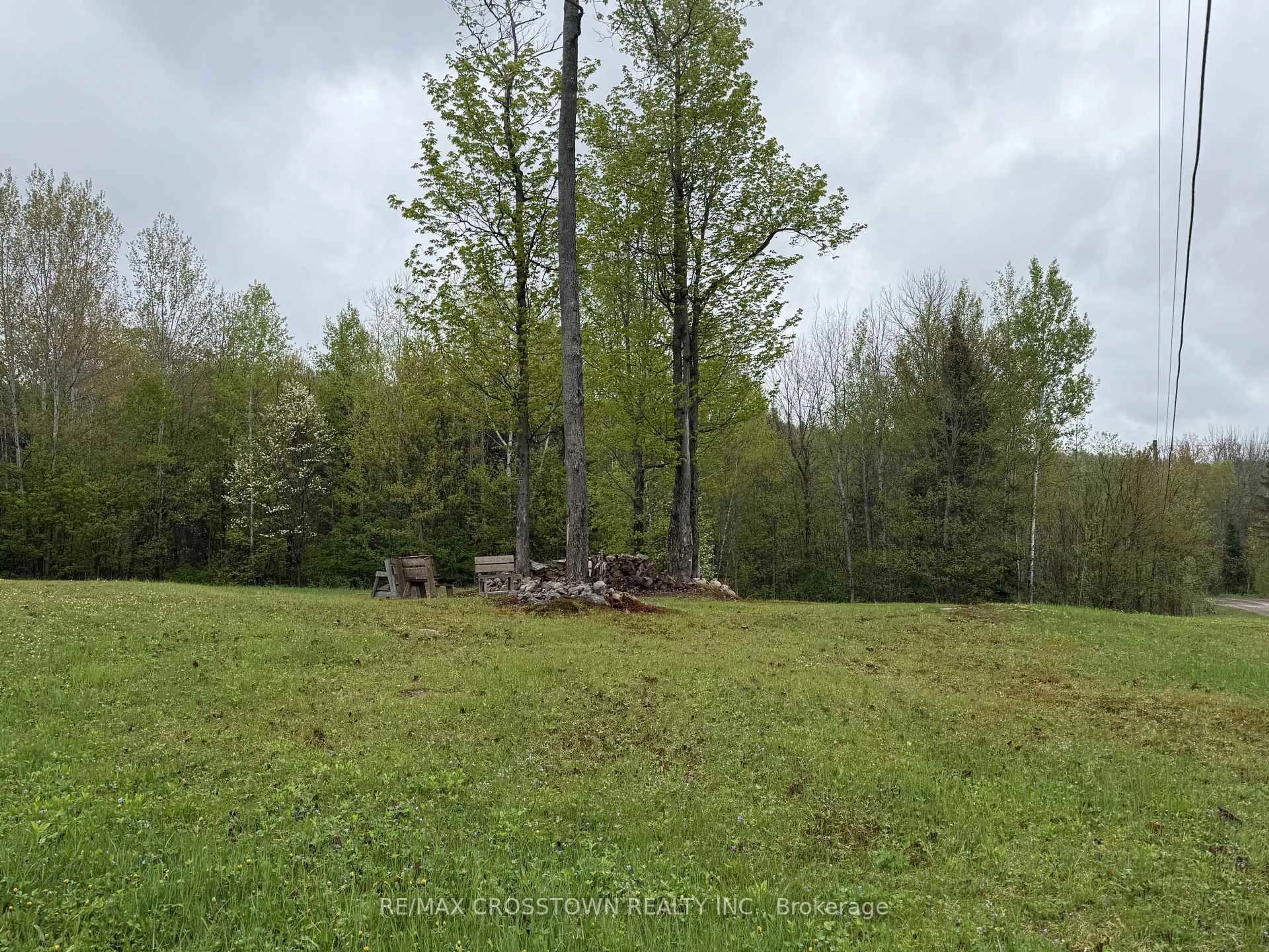 A pic from outside/outdoor area/front of a property/back of a property/a pic from drone, forest/trees view for 265 Argo Ru, Mattawan Ontario P0H 1V0