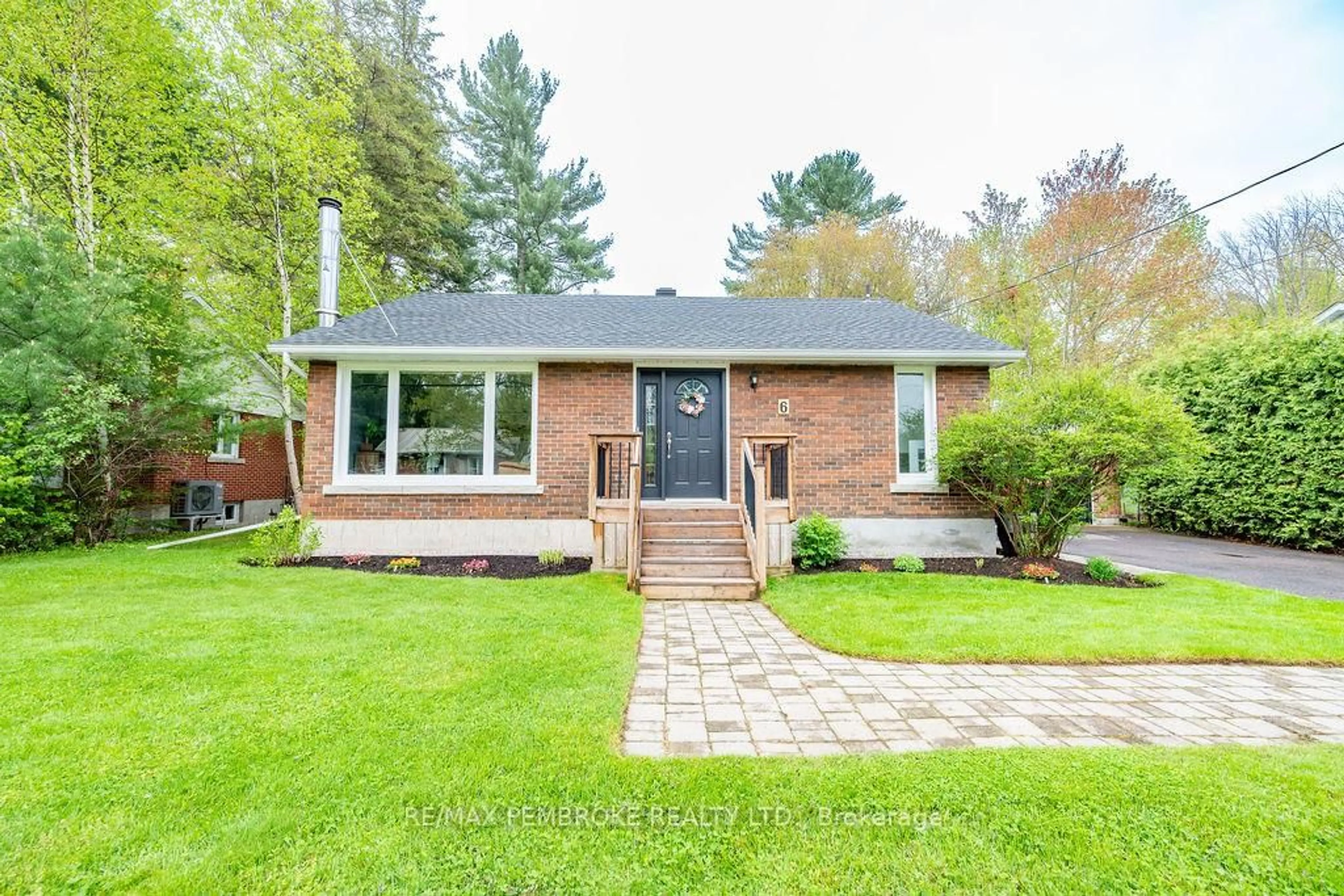 Home with brick exterior material, street for 6 White St, Petawawa Ontario K8H 1Z6