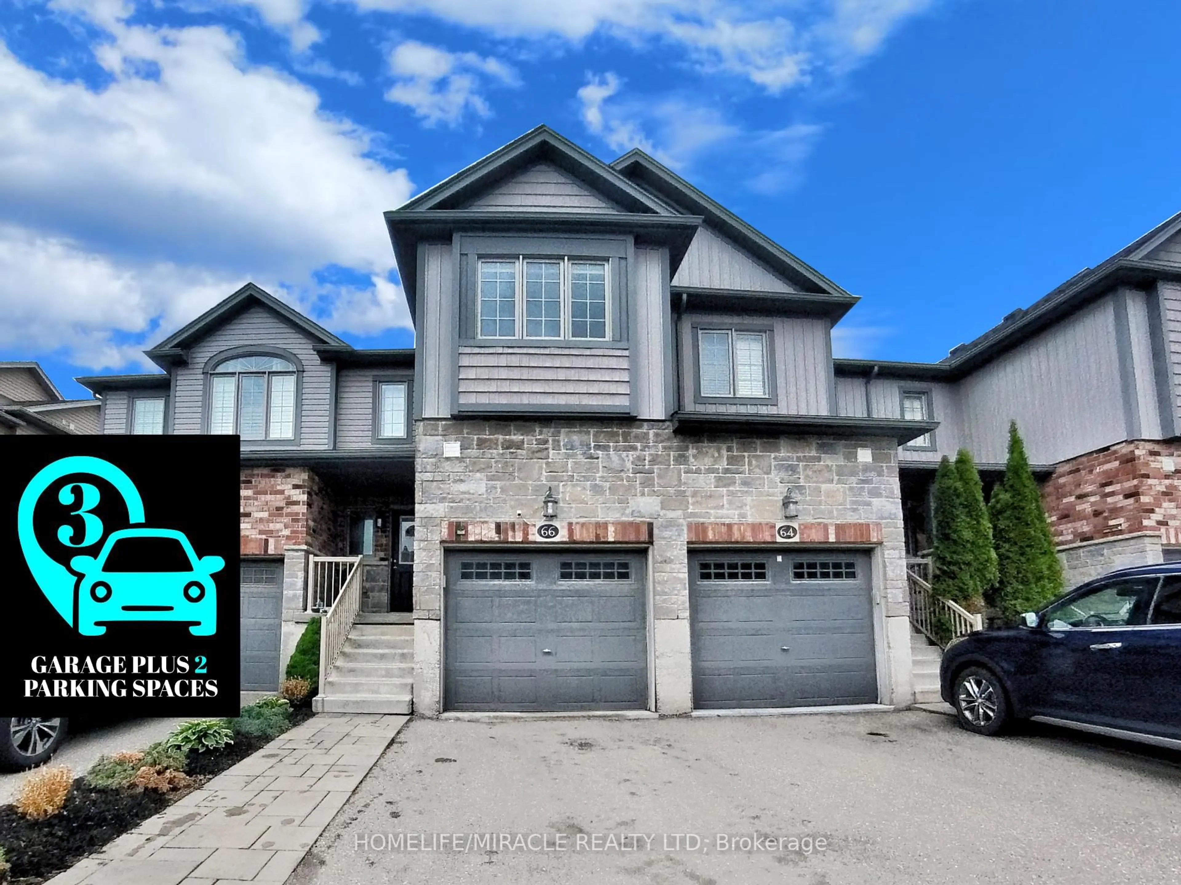 Home with brick exterior material, street for 66 Meadowridge St, Kitchener Ontario N2P 0E2