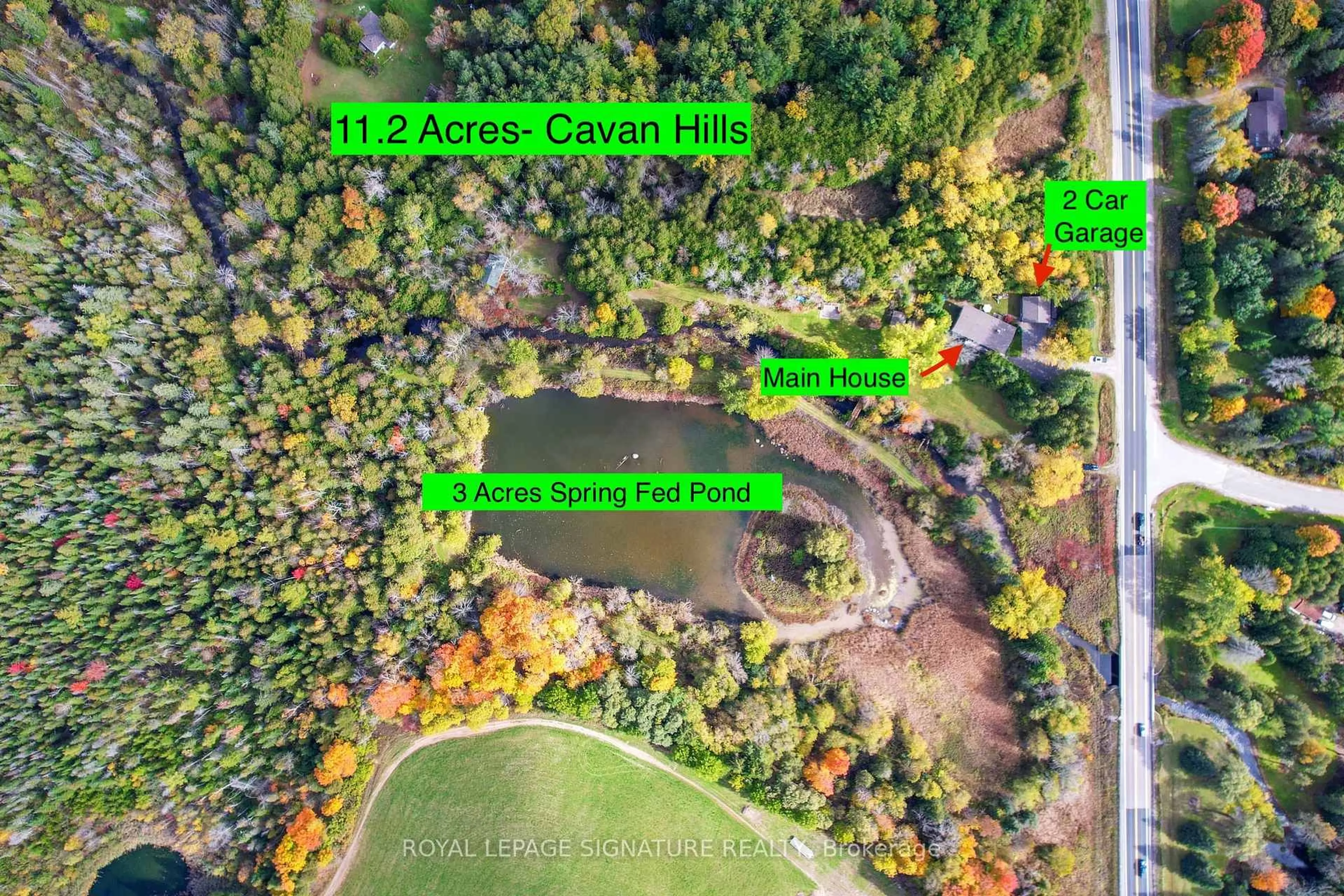 A pic from outside/outdoor area/front of a property/back of a property/a pic from drone, forest/trees view for 120 HWY 7A N/A, Cavan Monaghan Ontario L0A 1C0