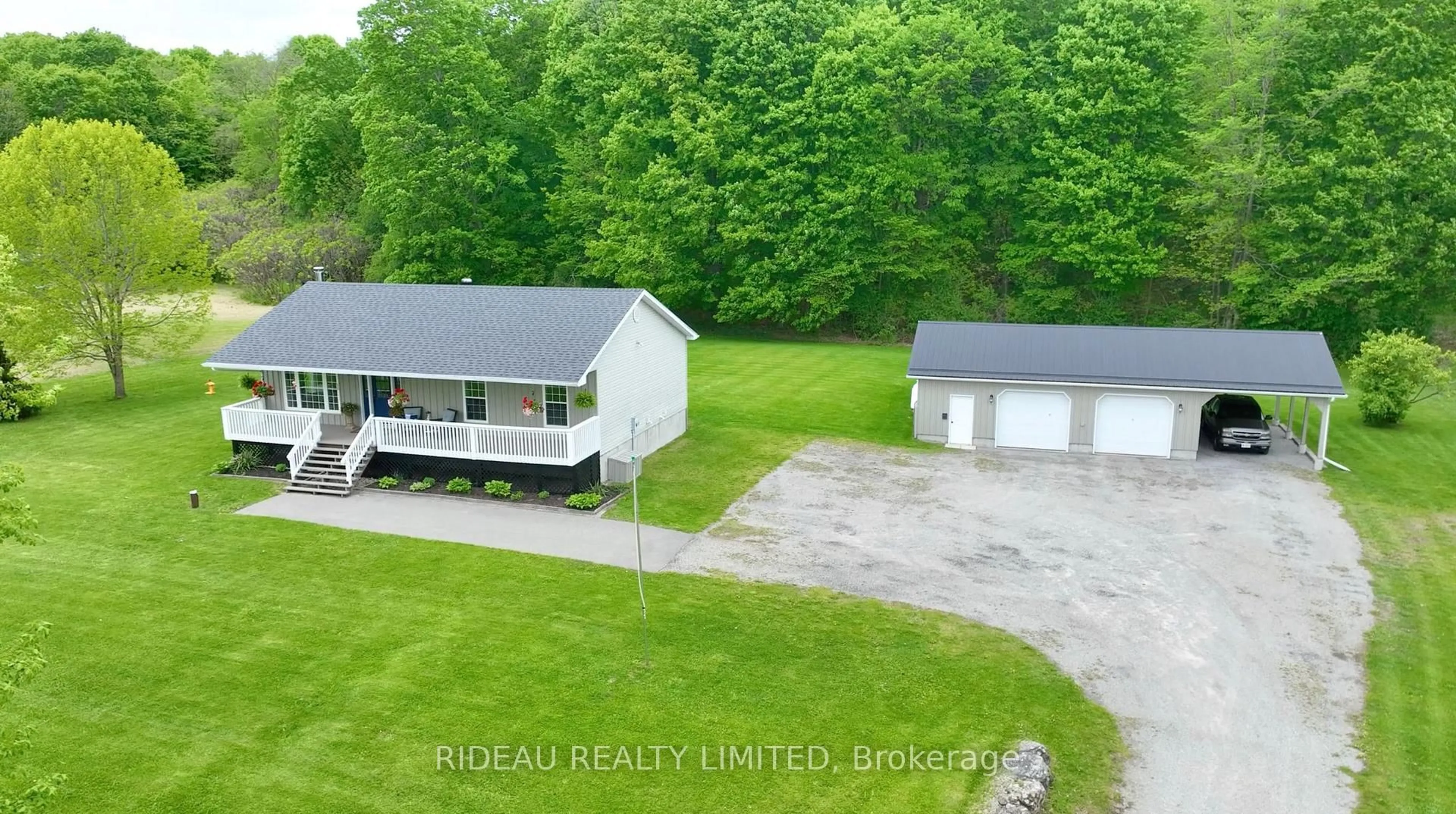 A pic from outside/outdoor area/front of a property/back of a property/a pic from drone, water/lake/river/ocean view for 626 Upper Oak Leaf Rd, Athens Ontario K0E 1B0