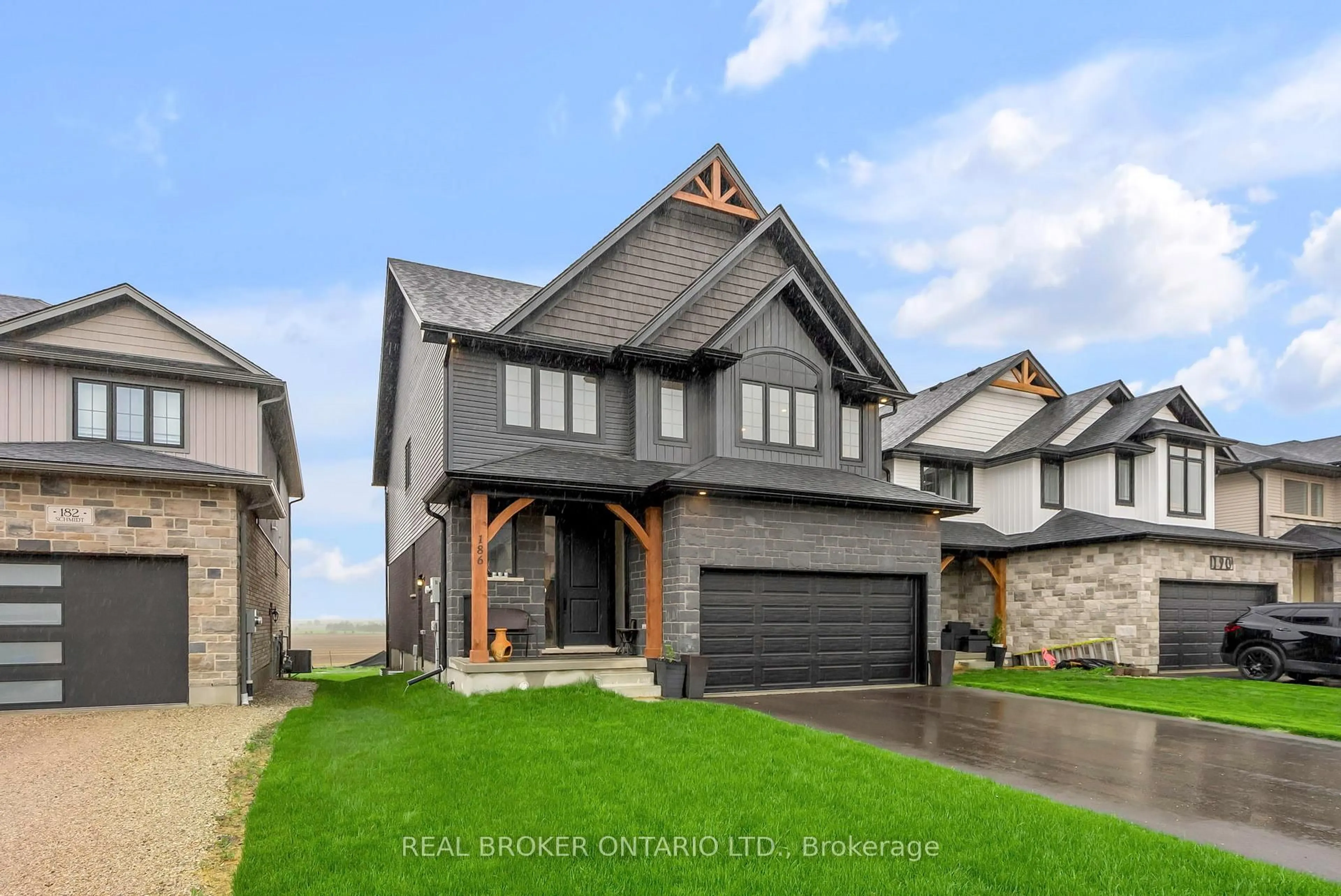 Home with brick exterior material, street for 186 Schmidt Dr, Wellington North Ontario N0G 1A0