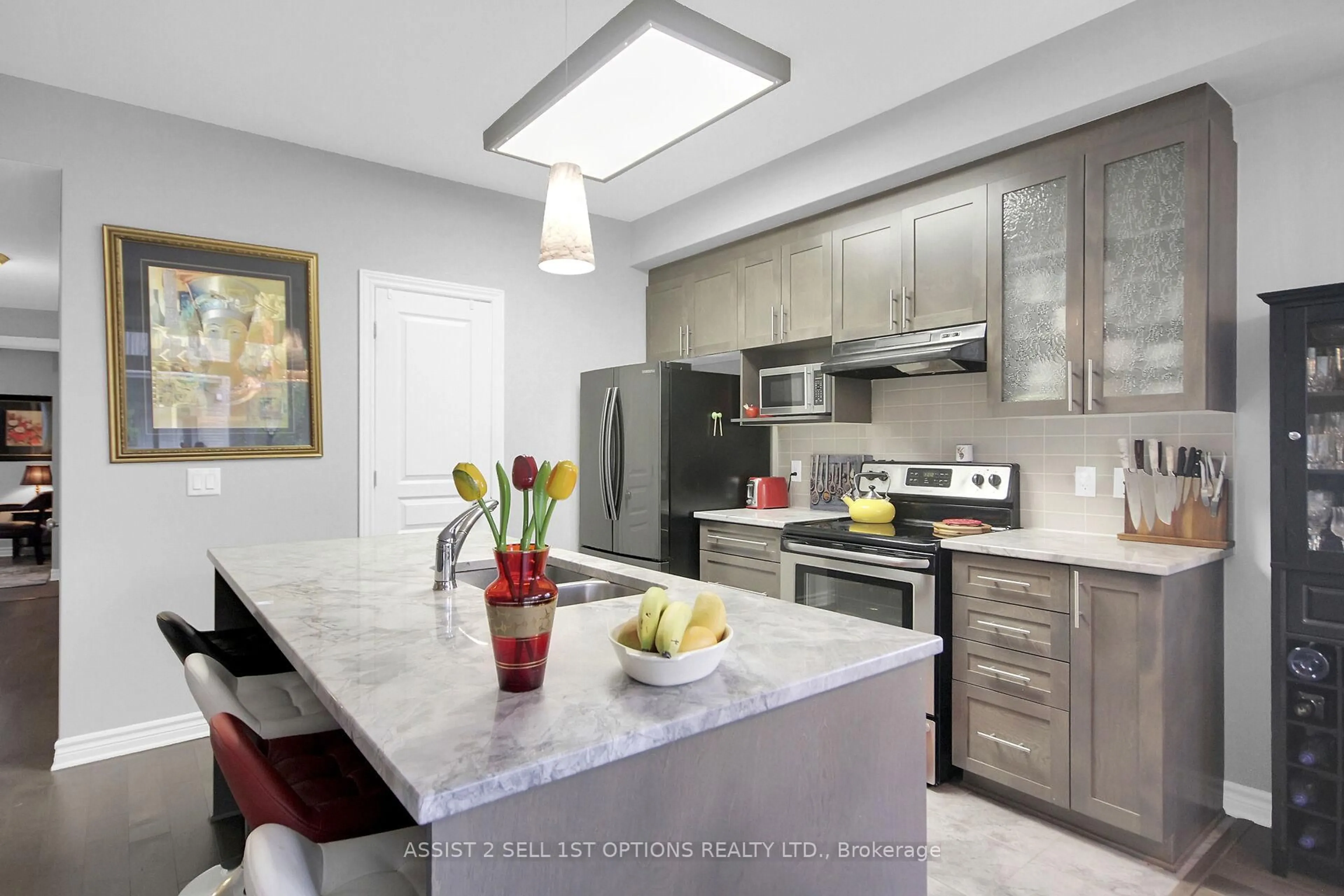 Open concept kitchen, ceramic/tile floor for 66 Tipperary Private #D, Ottawa Ontario K2J 2T3