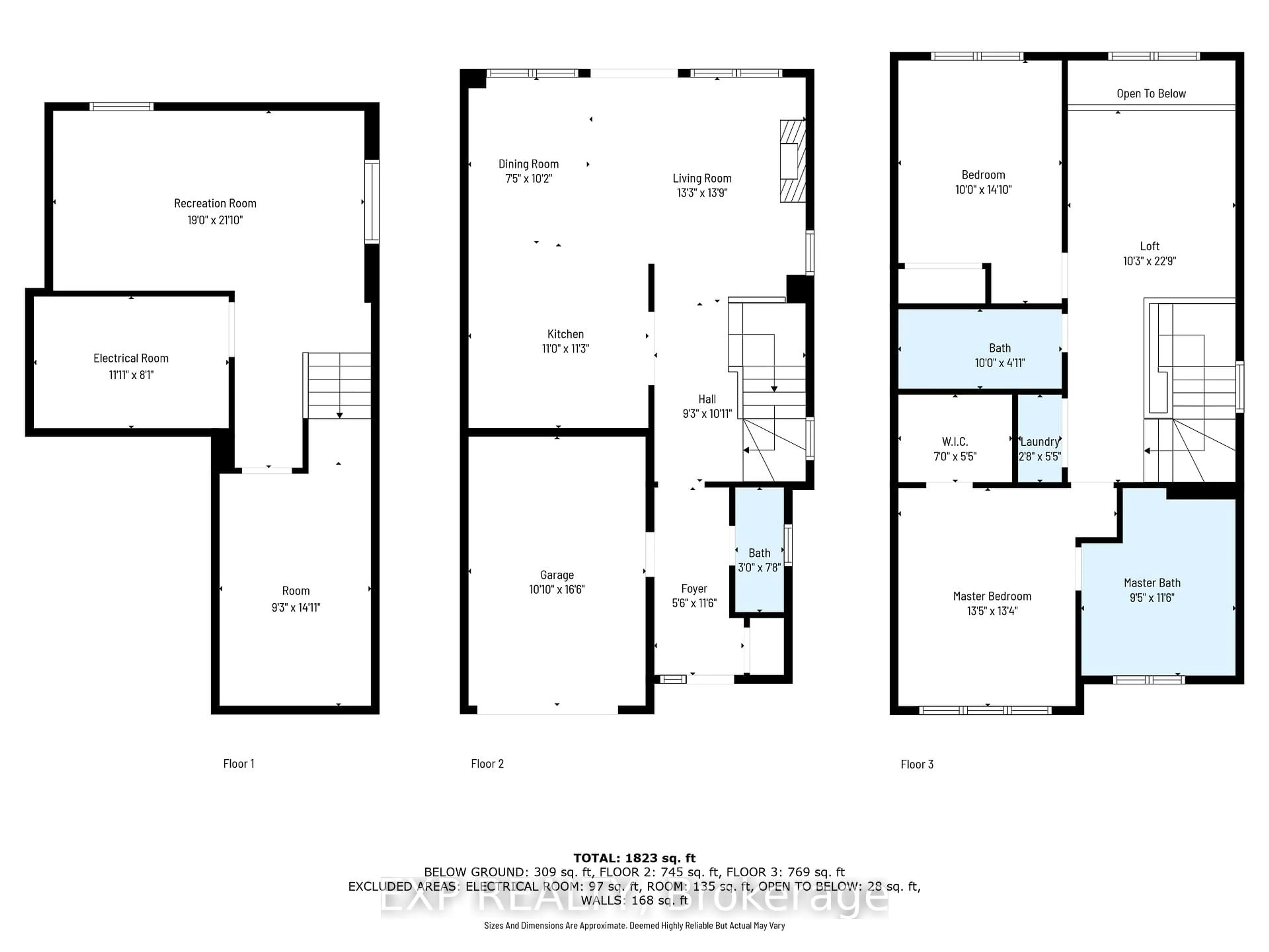 Floor plan for 273 Tewsley Dr, Ottawa Ontario K1V 0Y6