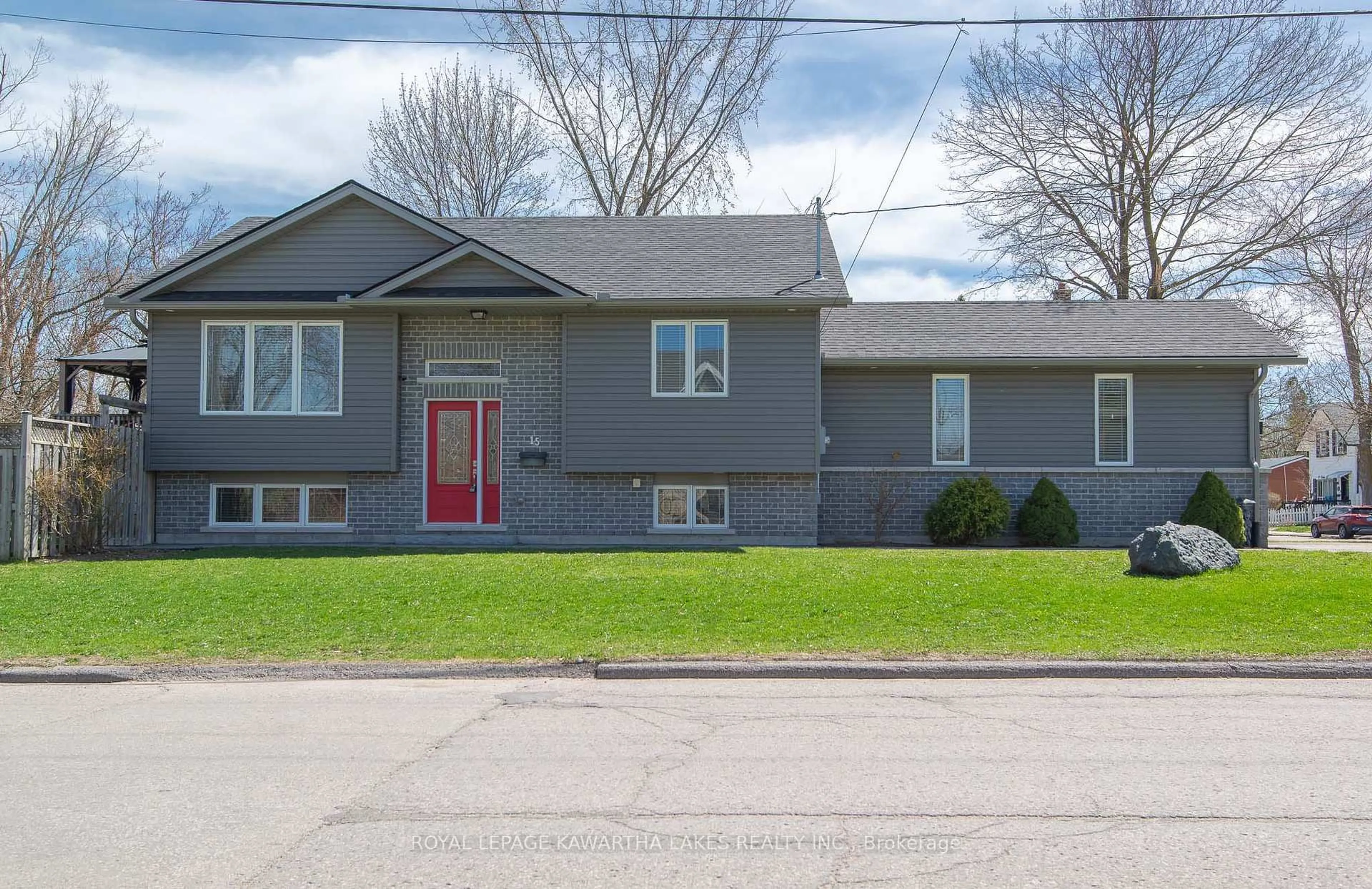 Home with vinyl exterior material, street for 15 Durham St, Kawartha Lakes Ontario K9V 5R5