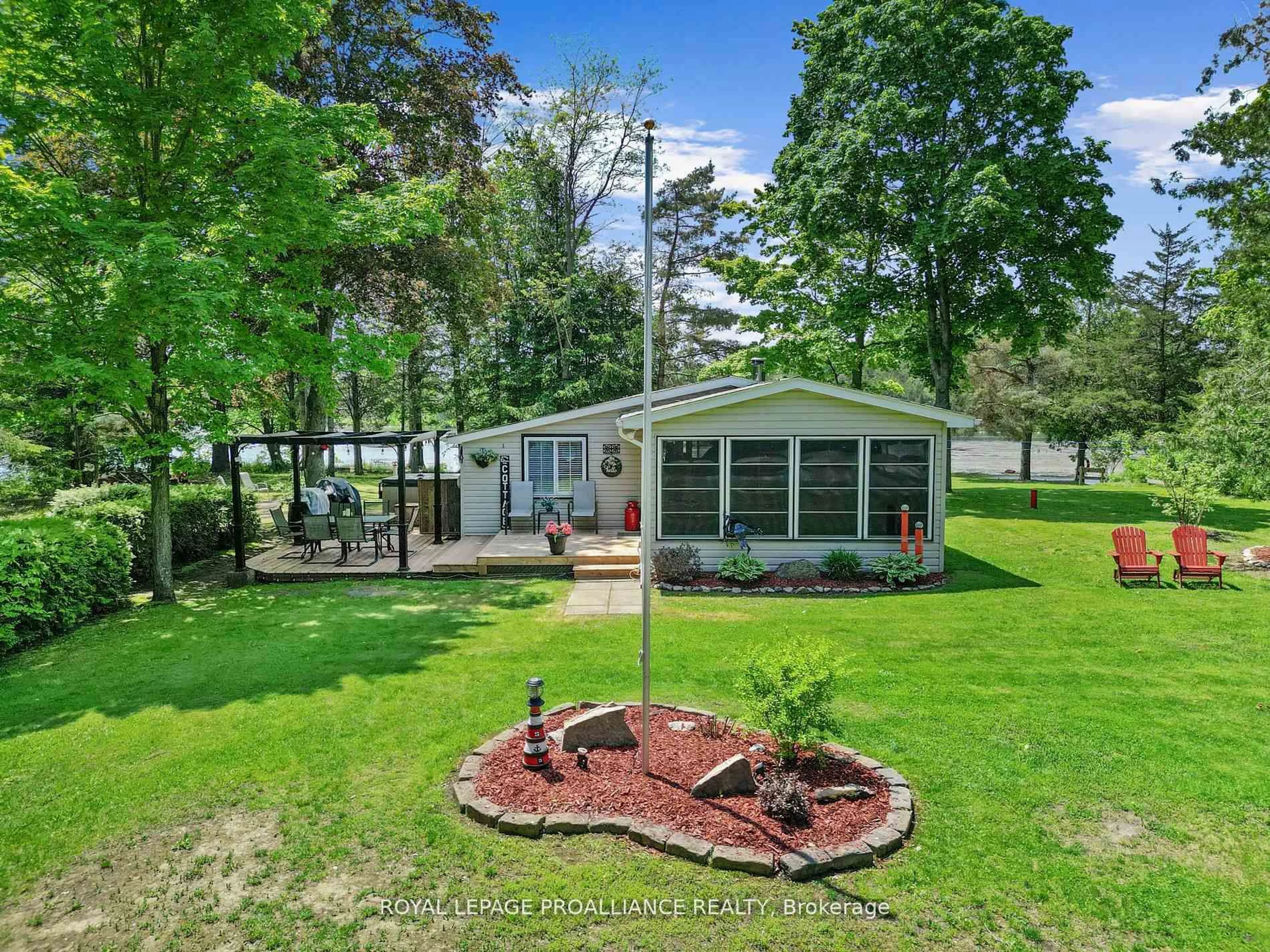 A pic from outside/outdoor area/front of a property/back of a property/a pic from drone, water/lake/river/ocean view for 249 4th Line #A, Trent Hills Ontario K0L 1L0