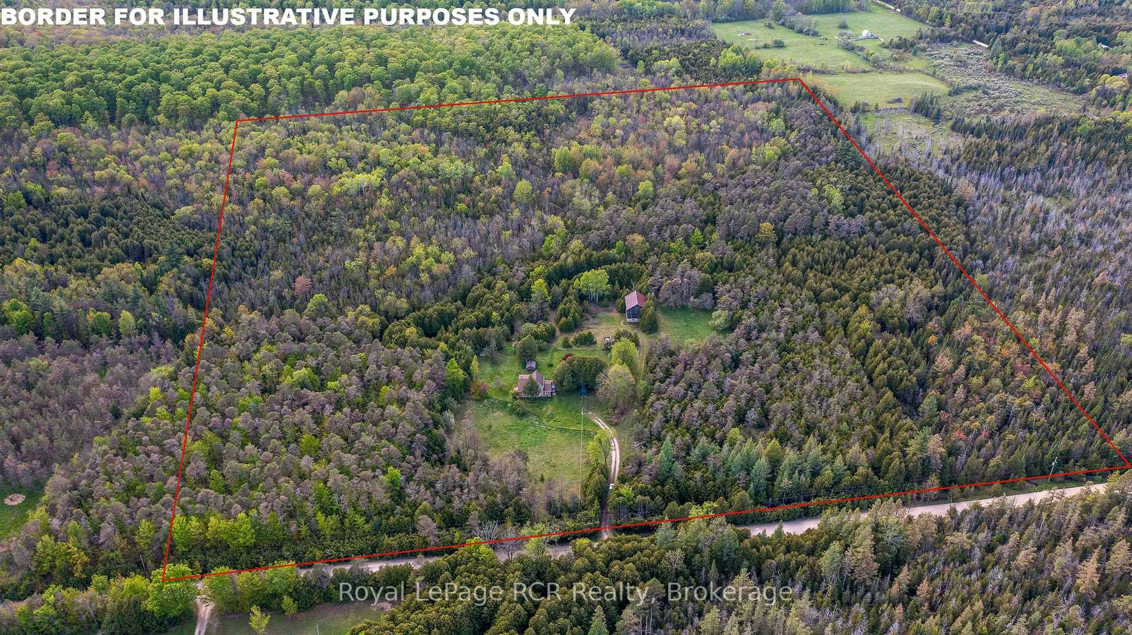 A pic from outside/outdoor area/front of a property/back of a property/a pic from drone, forest/trees view for 134780 20 Sdrd, West Grey Ontario N0G 1L0