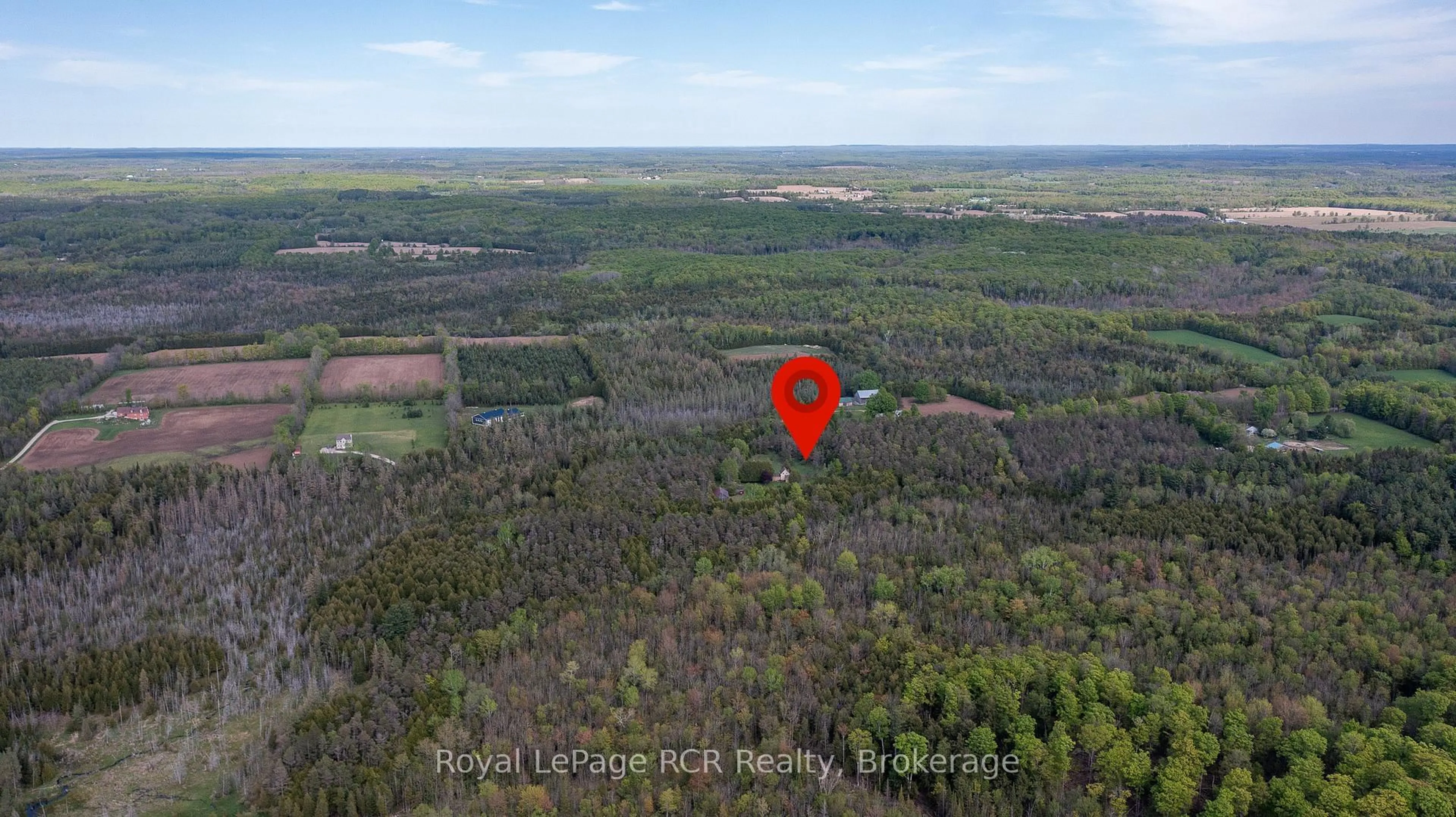 A pic from outside/outdoor area/front of a property/back of a property/a pic from drone, forest/trees view for 134780 20 Sdrd, West Grey Ontario N0G 1L0